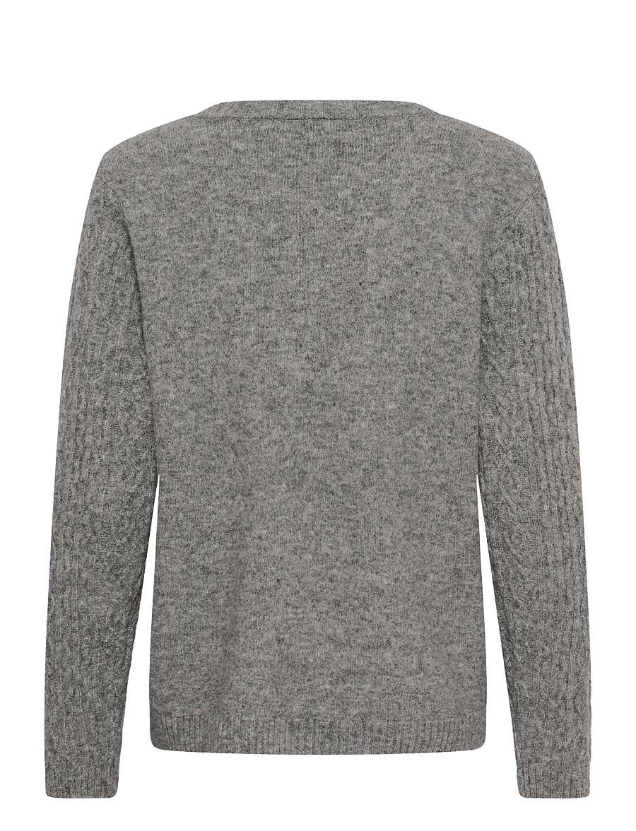 Cream - CRHope Knit Cardigan - grey melange - 1