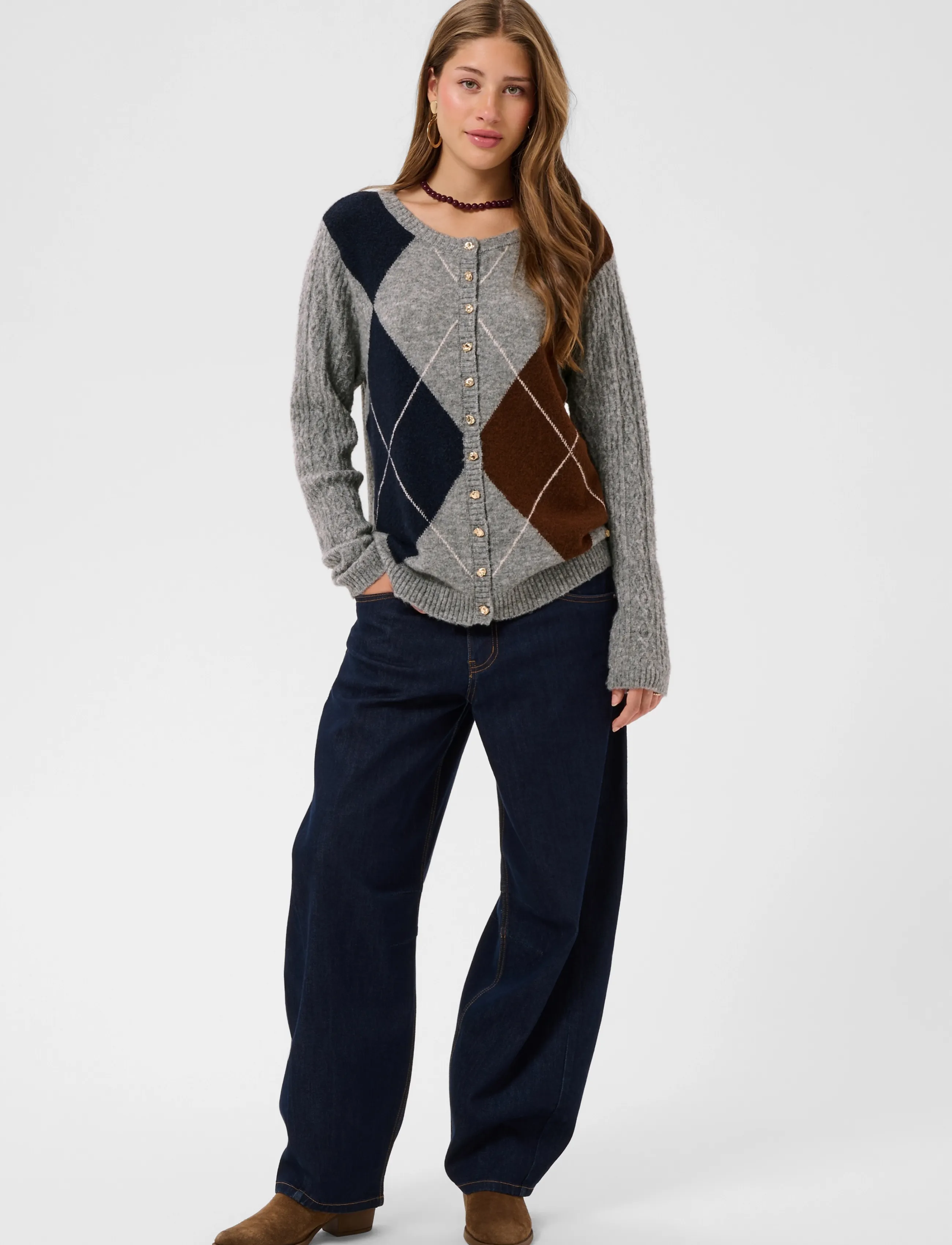 Cream - CRHope Knit Cardigan - grey melange - 3