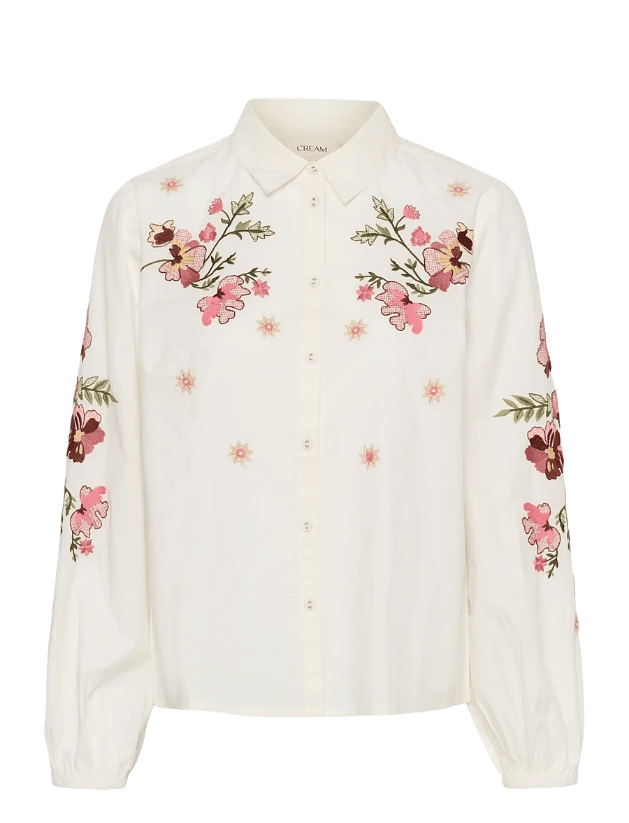 Cream - CRPeona Shirt - langärmlige hemden - whisper white - 0