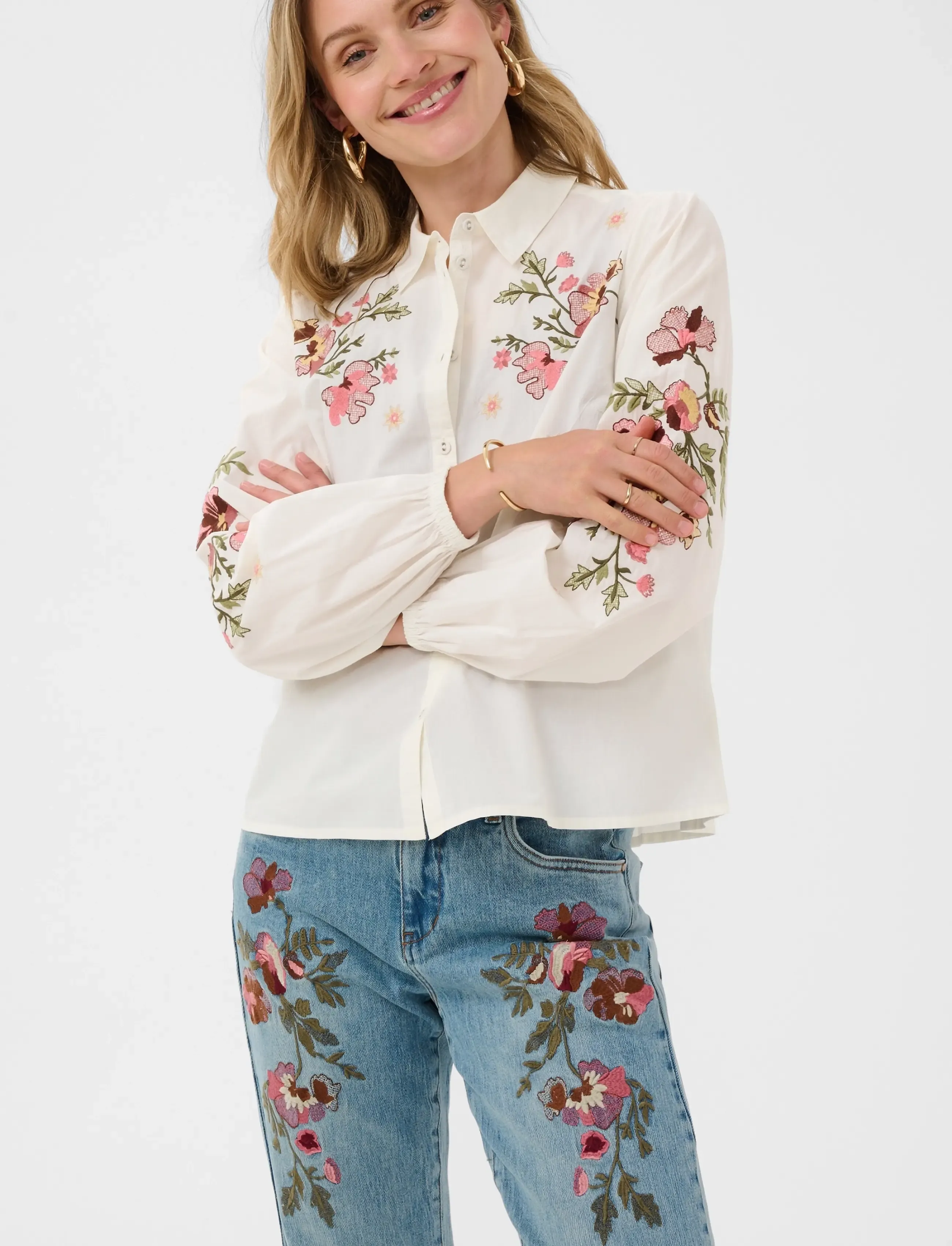 Cream - CRPeona Shirt - langärmlige hemden - whisper white - 2