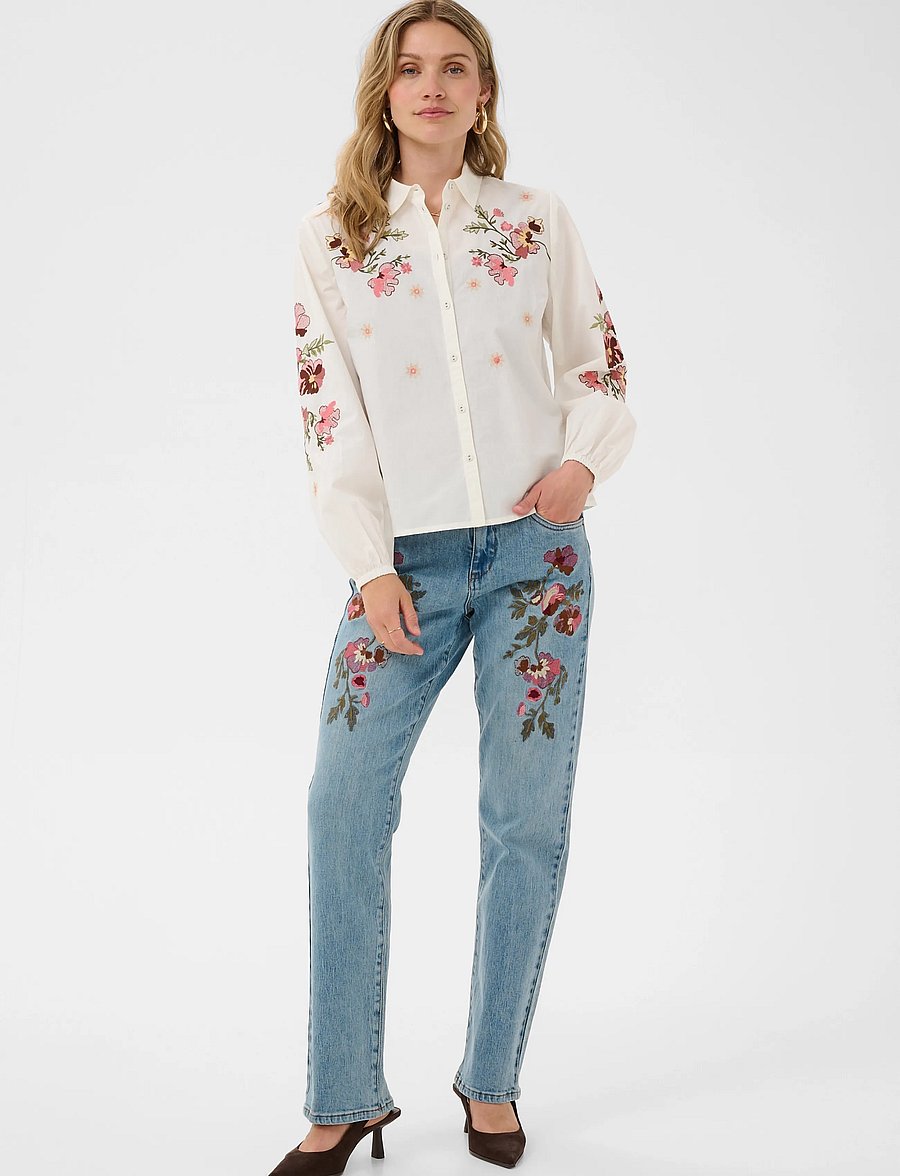 Cream - CRPeona Shirt - langärmlige hemden - whisper white - 3