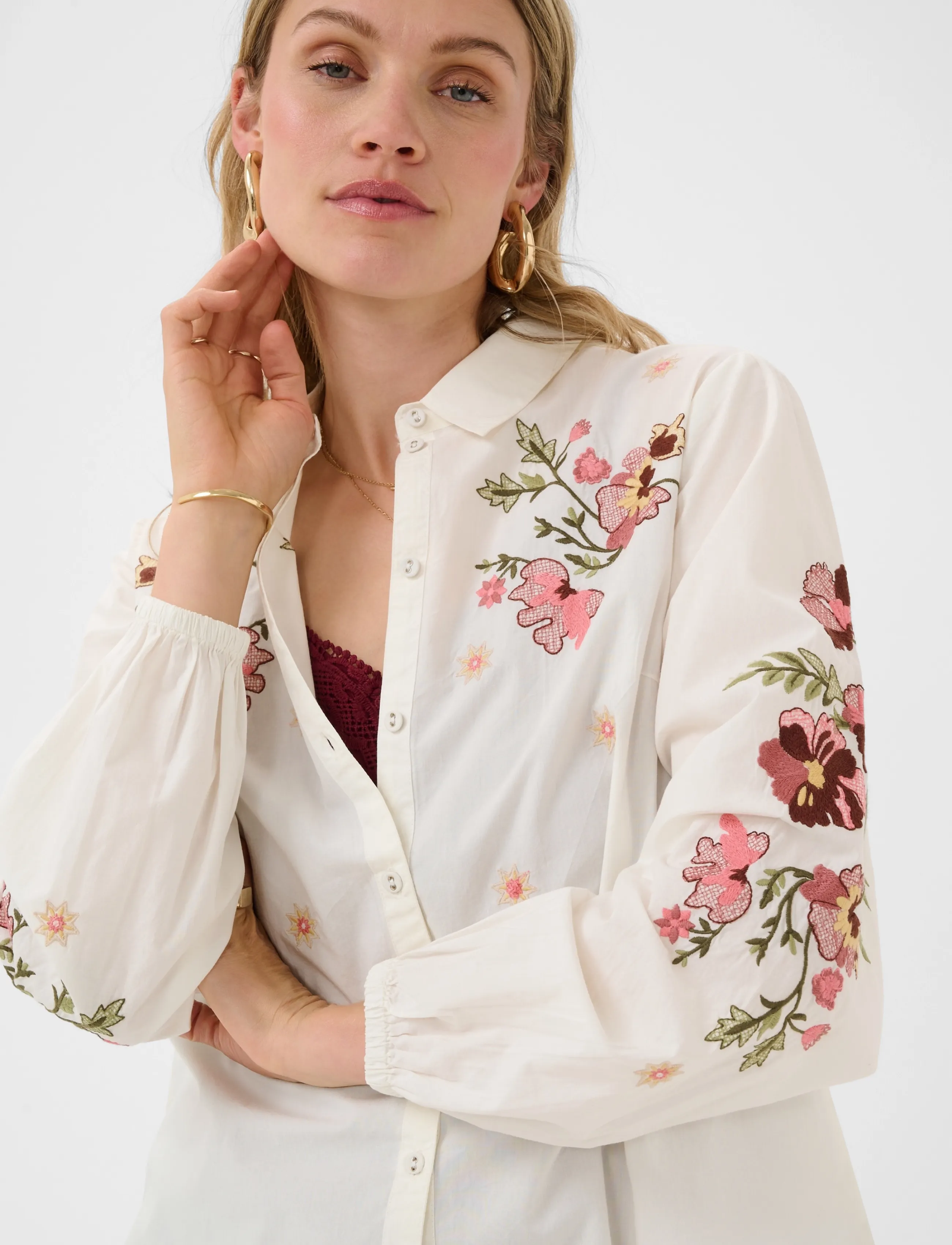 Cream - CRPeona Shirt - langärmlige hemden - whisper white - 5