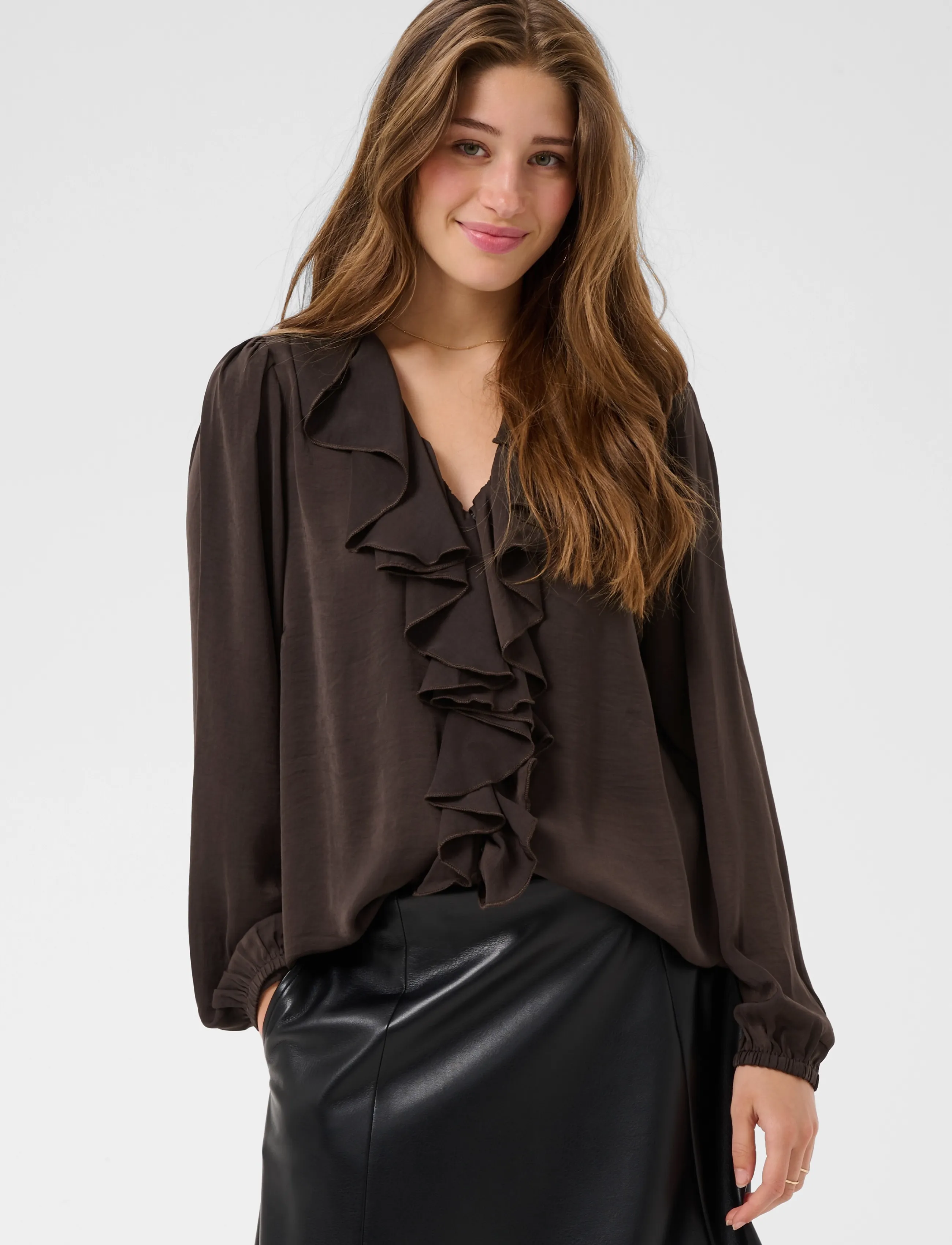 Cream - CRBeliv Blouse - langärmelige blusen - java - 2