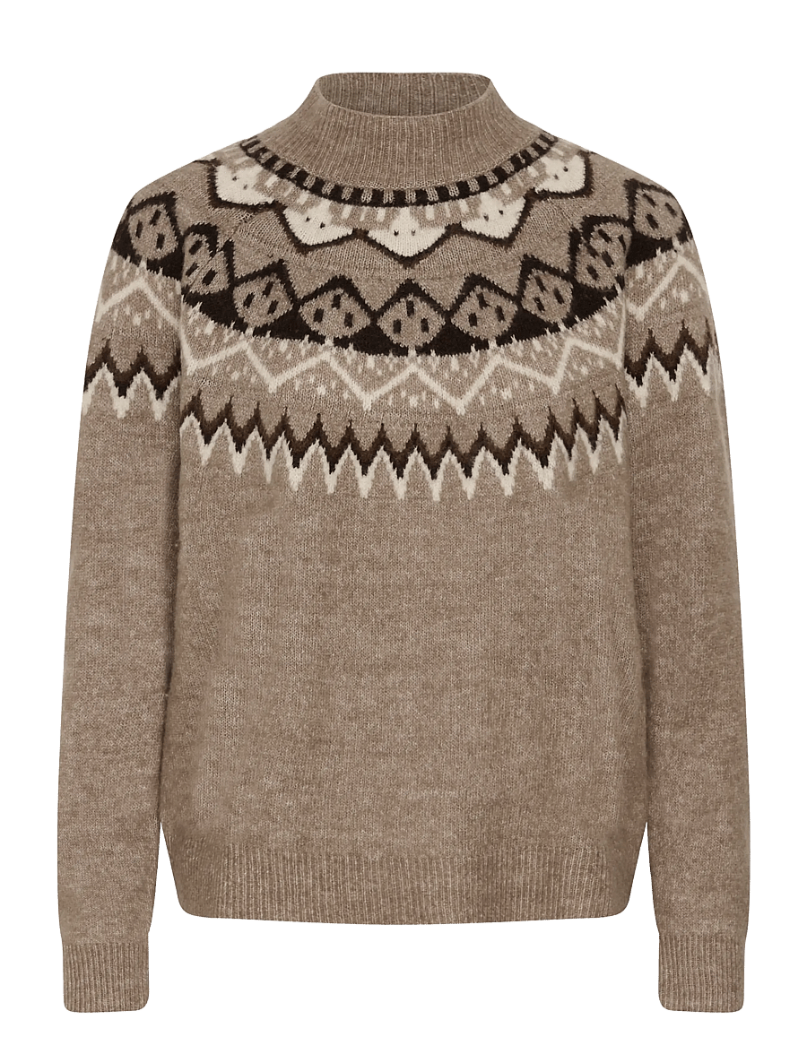 Cream - CRCherrie Pullover - pullover - brown lentil melange - 0