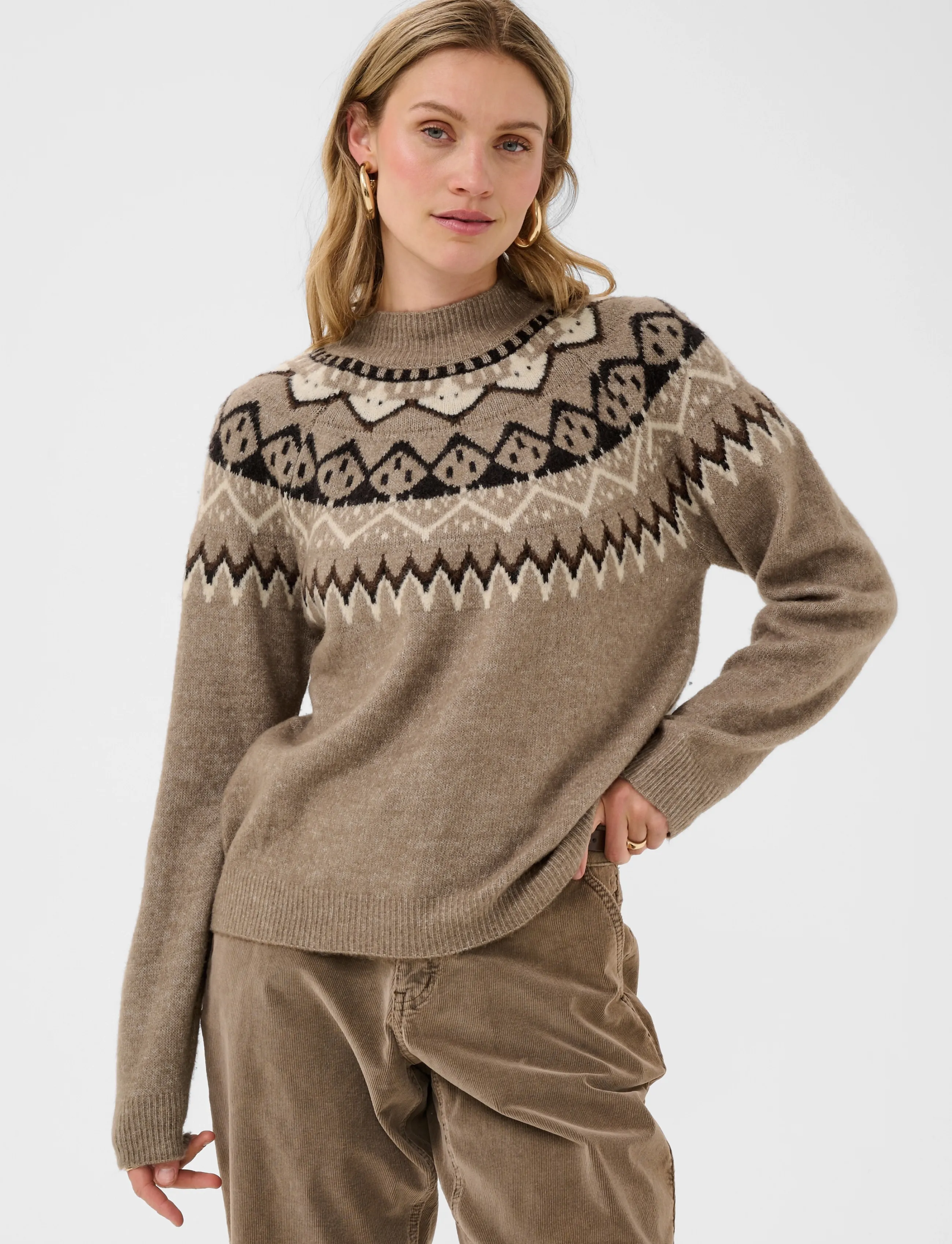 Cream - CRCherrie Pullover - pullover - brown lentil melange - 2