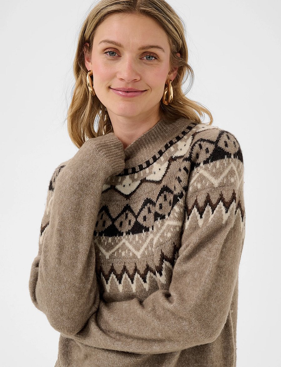 Cream - CRCherrie Pullover - pullover - brown lentil melange - 5
