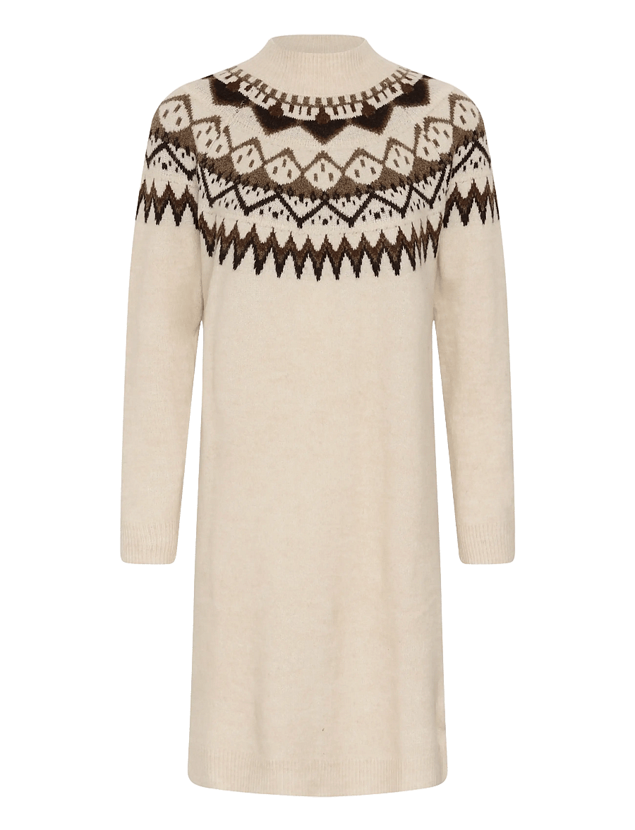 Cream - CRCherrie Knit Dress - strickkleider - oatmeal melange - 0
