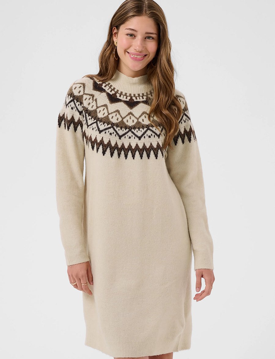 Cream - CRCherrie Knit Dress - strickkleider - oatmeal melange - 2