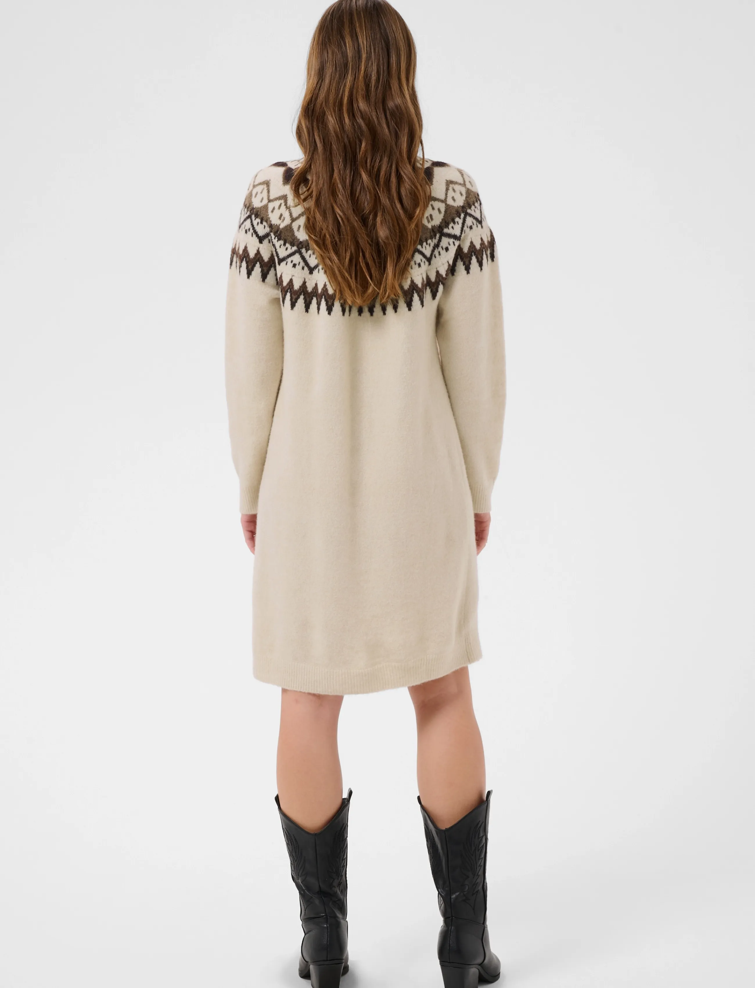 Cream - CRCherrie Knit Dress - strickkleider - oatmeal melange - 4