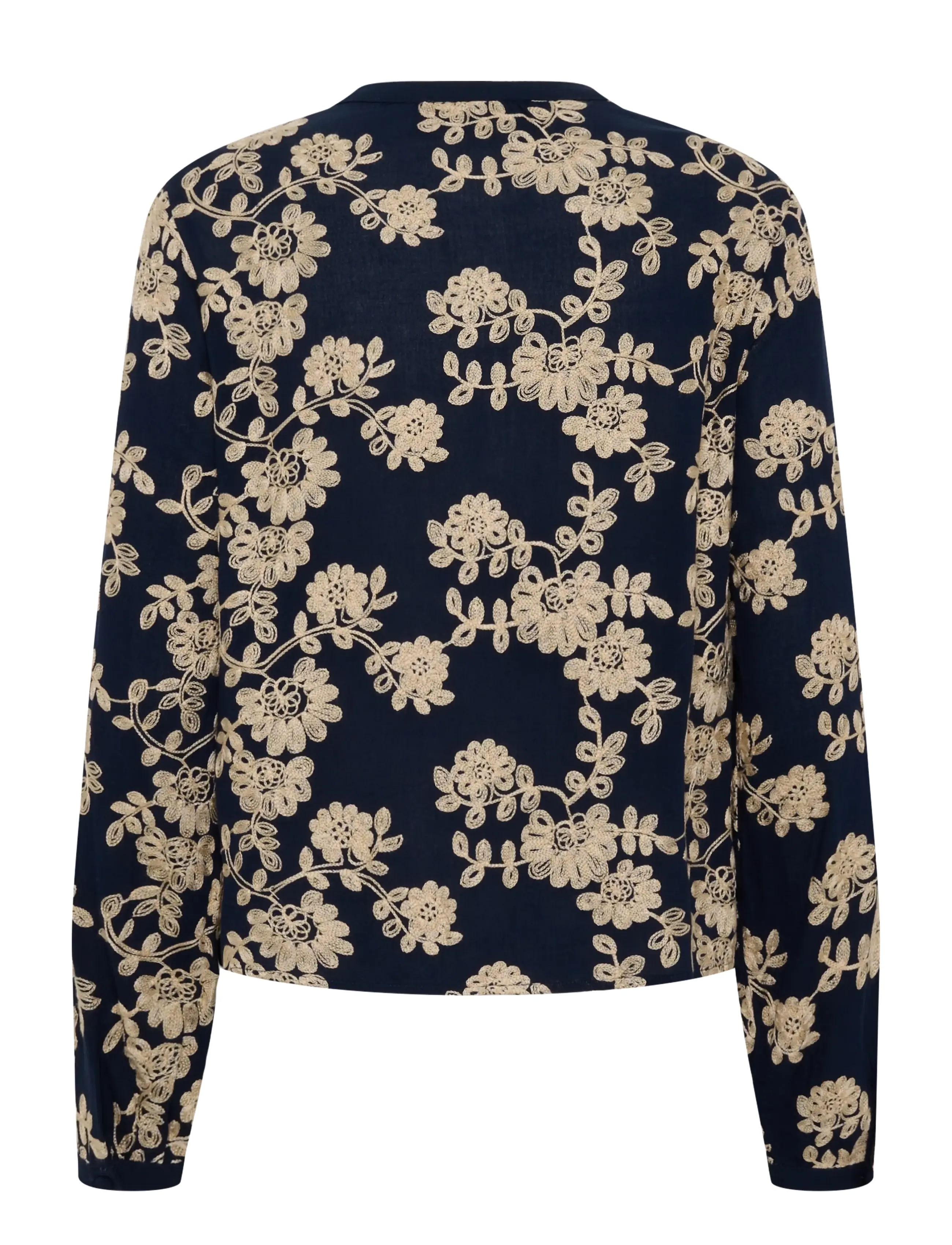 Cream - CRRuby Blouse - langärmelige blusen - navy w oatmeal flower - 1