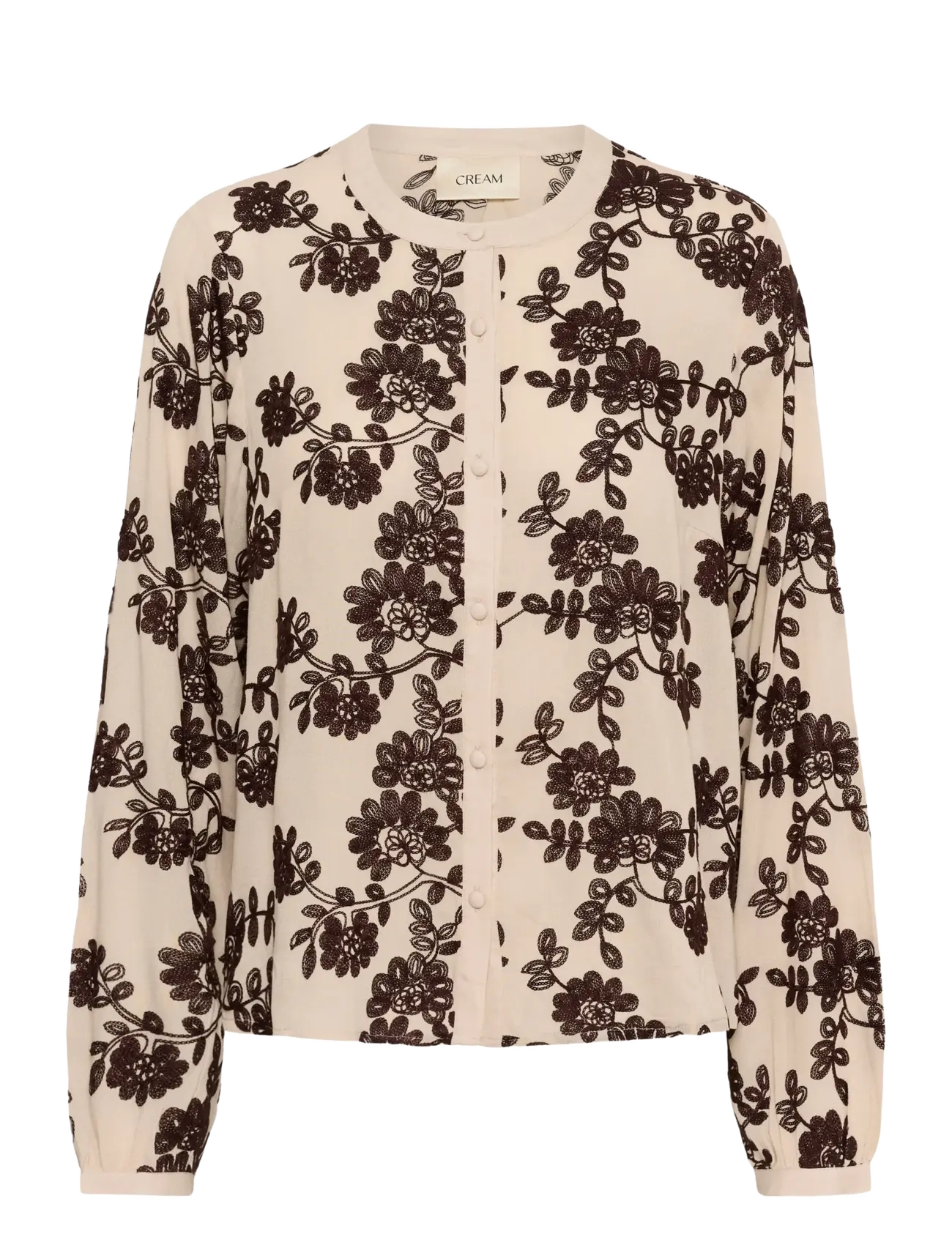 Cream CRRuby Blouse - Cream - OATMEAL W JAVA FLOWERS / cream