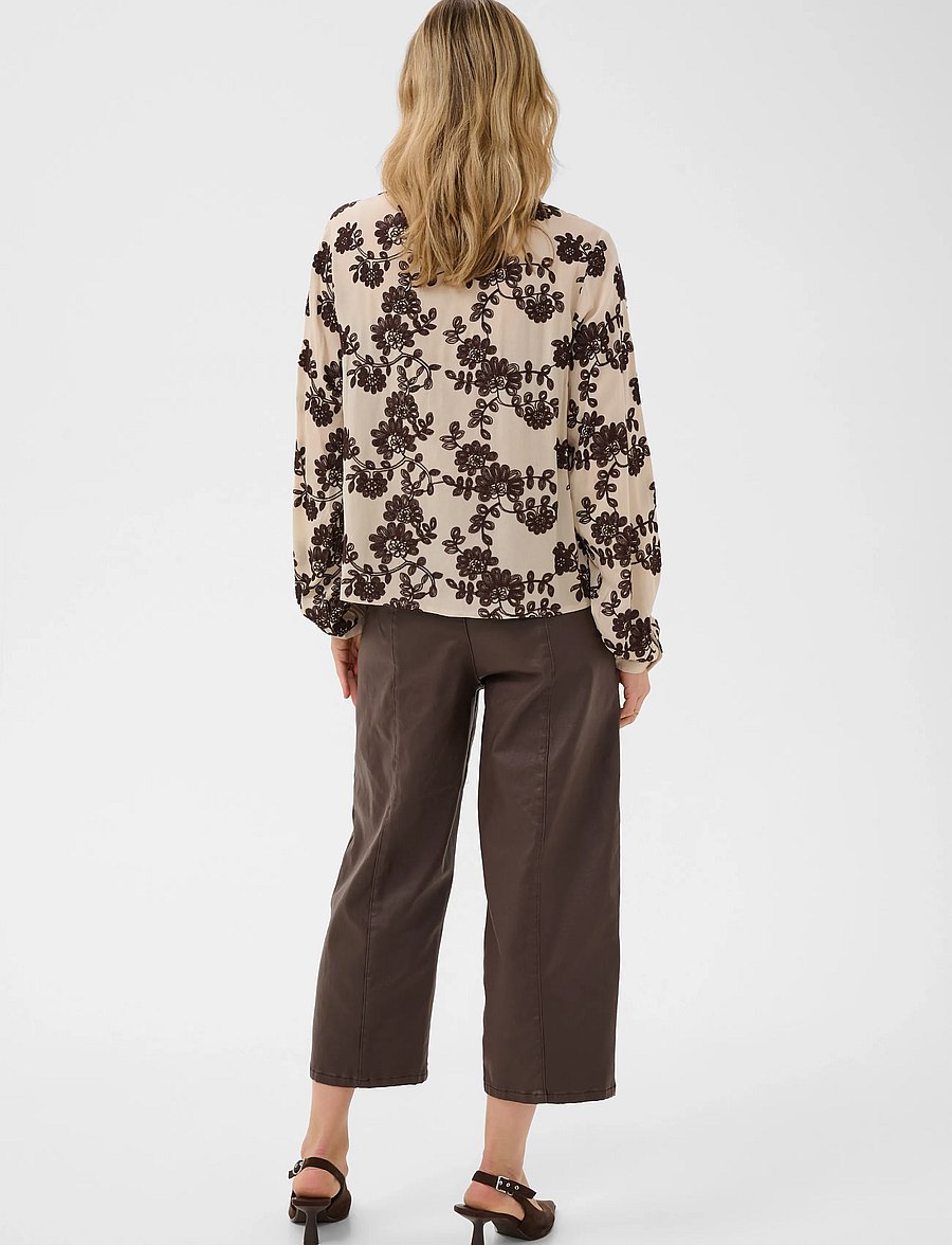 Cream - CRRuby Blouse - langärmelige blusen - oatmeal w java flowers - 4