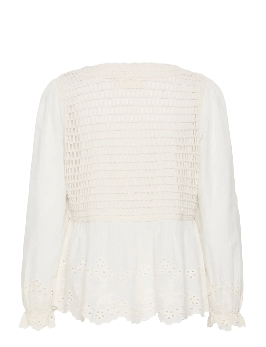 Cream - CRSerin Blouse - langärmelige blusen - whisper white - 1