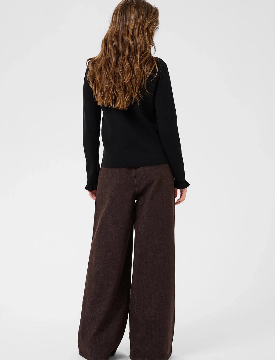 Cream - CRDela Knit Cardigan - koftor - pitch black - 4