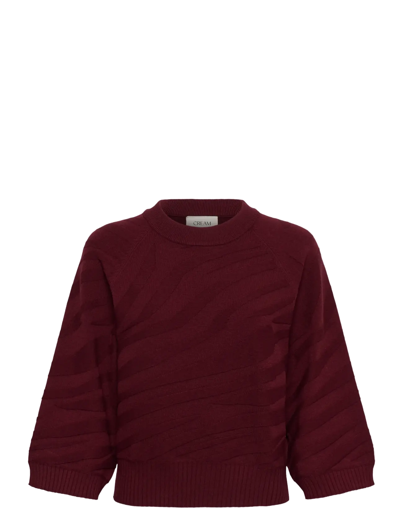 Cream Crdela Knit Pullover, Kvinder, Strikket Pullover, Bordeaux, Str: S