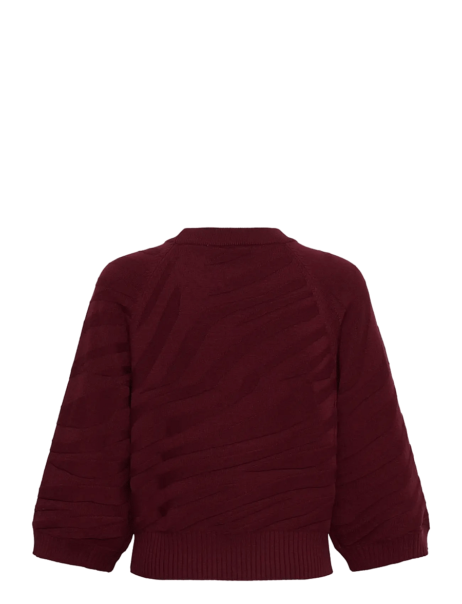 Cream - CRDela Knit Pullover - stickade tröjor - cabernet - 1