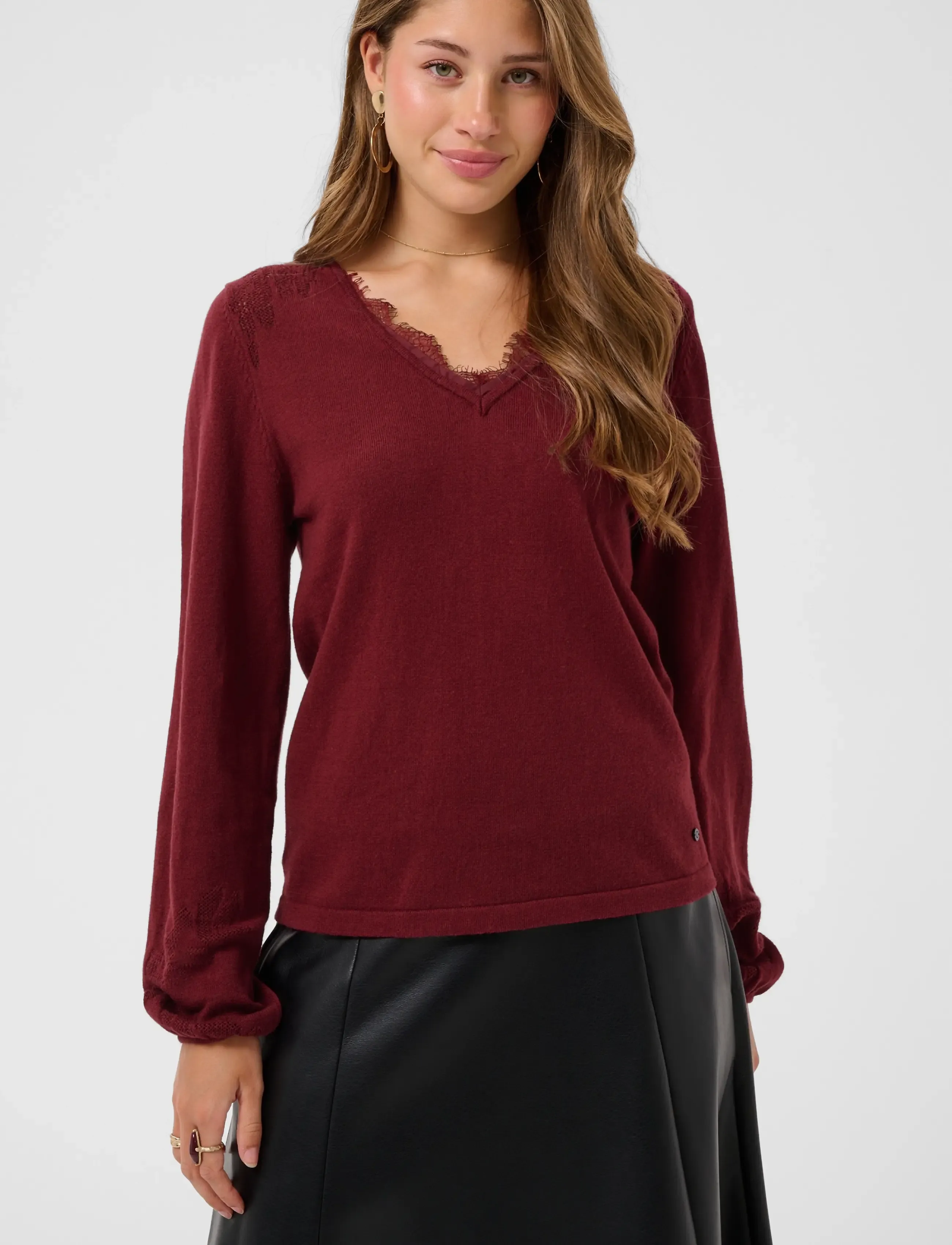 Cream - CRAnva Knit Pullover - cabernet - 2