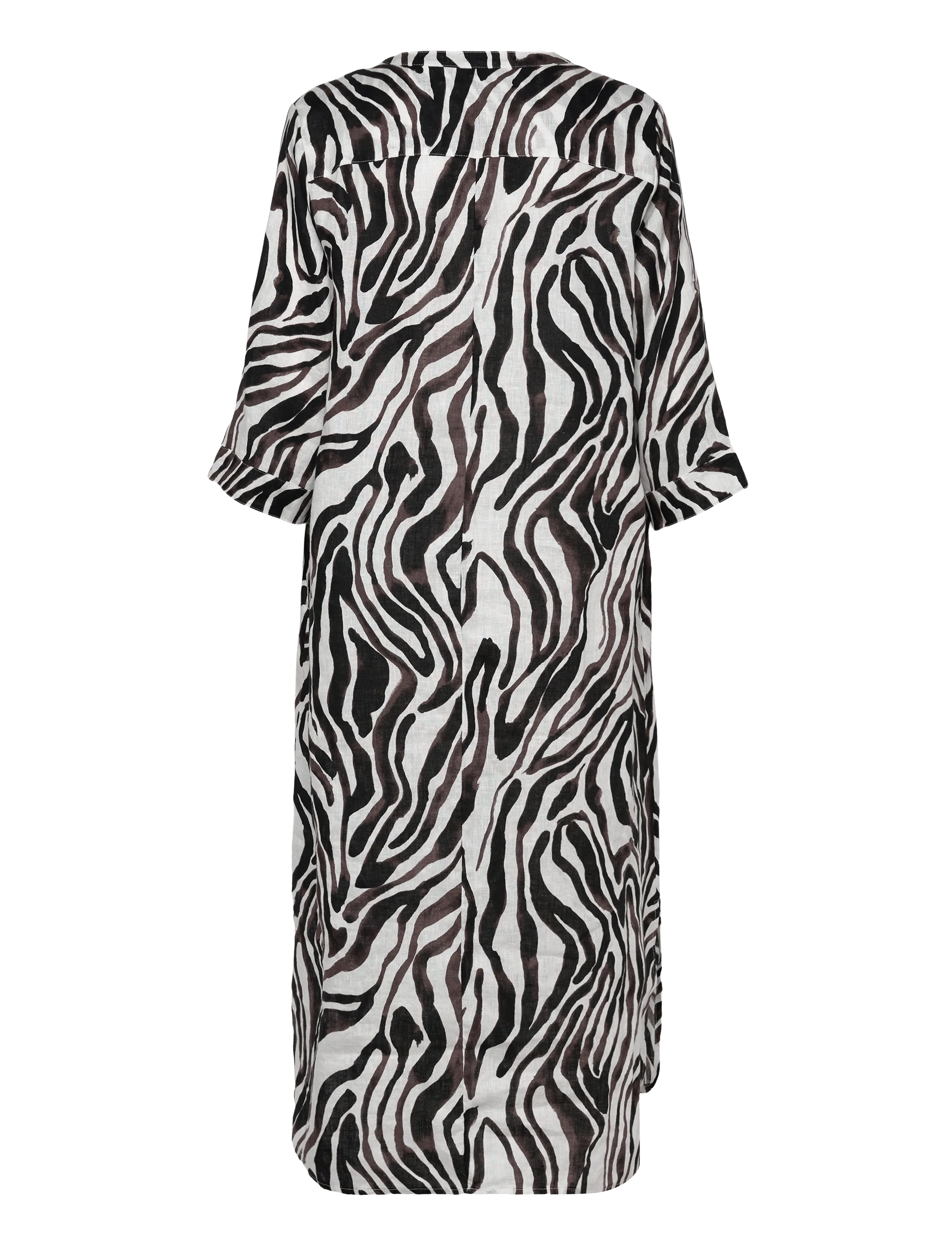 Cream - CRBellis Caftan DRess - maksikleidid - black white animal - 2