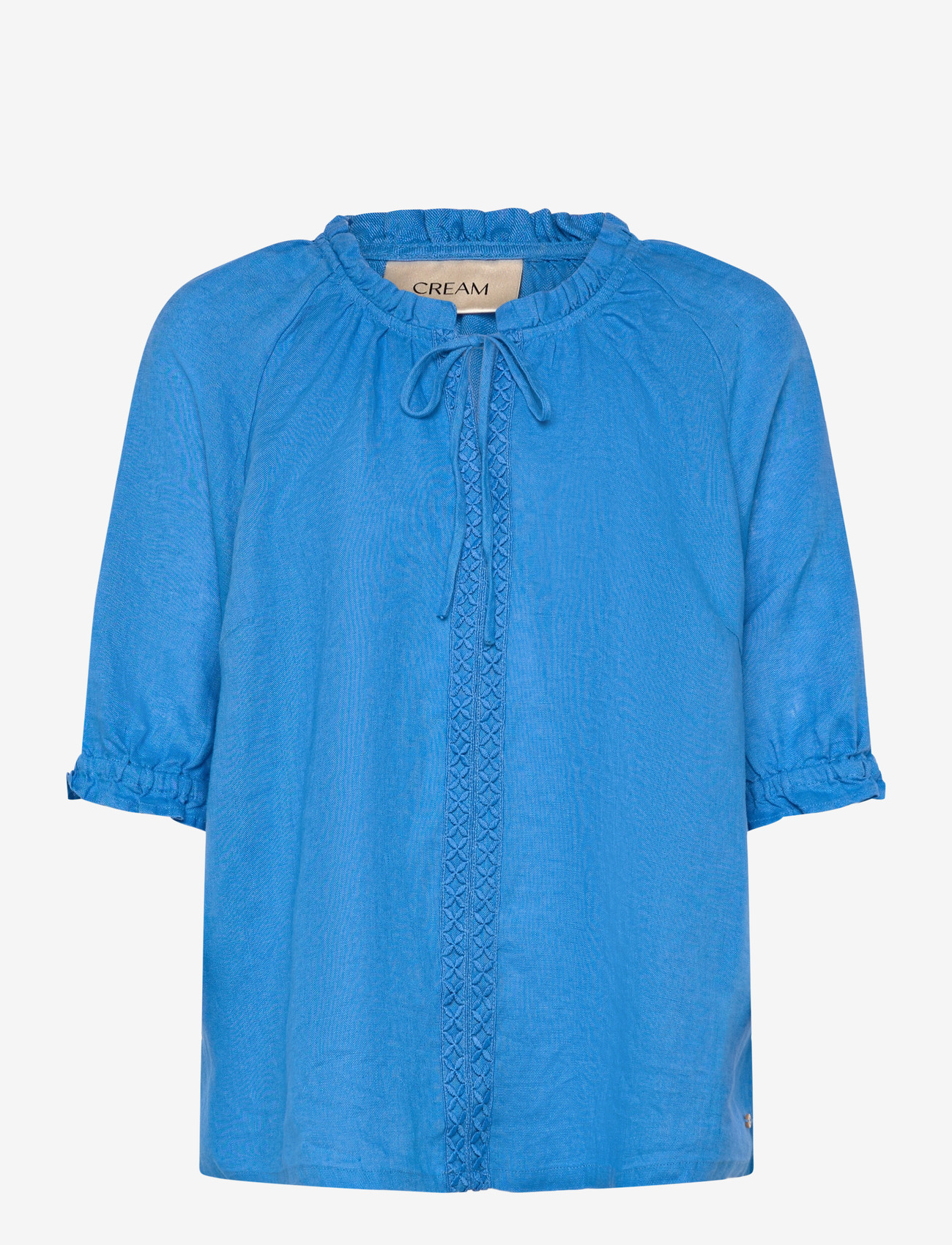Cream - CRBellis Lace Blouse - lühikeste varrukatega pluusid - palace blue - 0