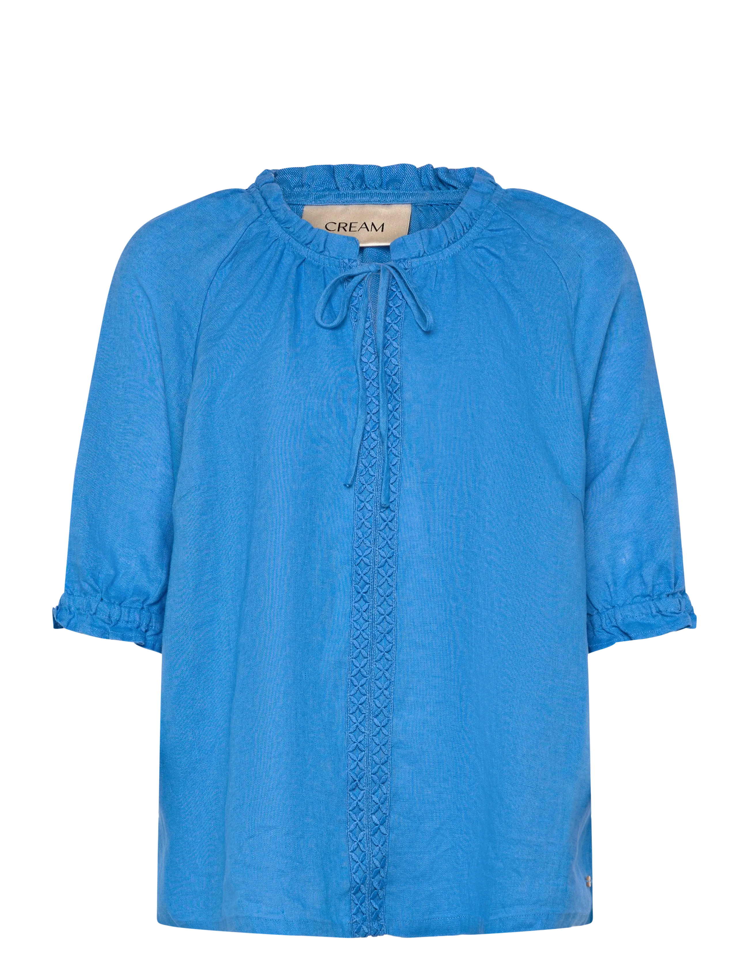 Cream - CRBellis Lace Blouse - lühikeste varrukatega pluusid - palace blue - 1