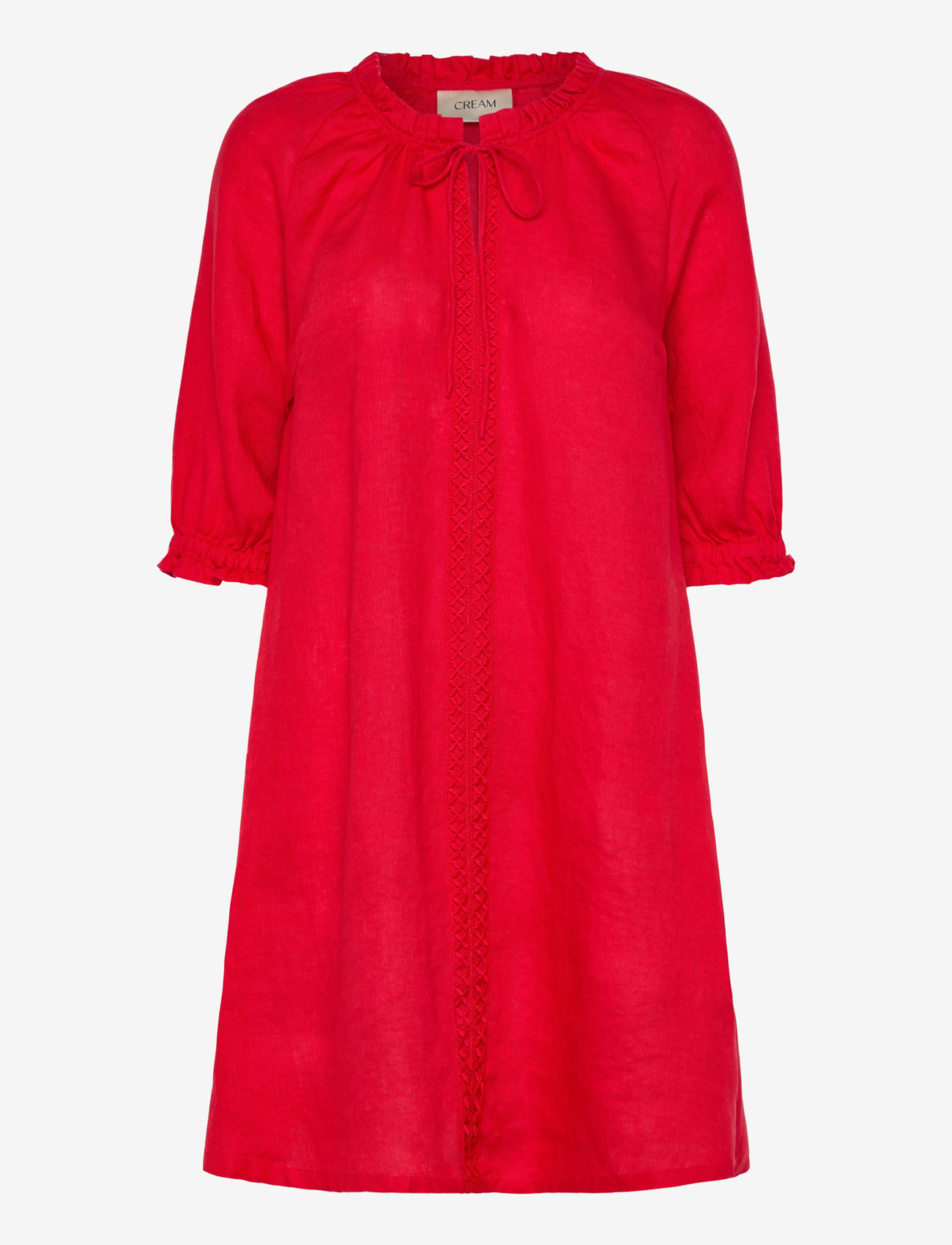 Cream - CRBellis Lace Dress Short - blondekjoler - high risk red - 1