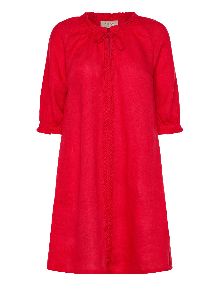 Cream - CRBellis Lace Dress Short - spitzenkleider - high risk red - 1