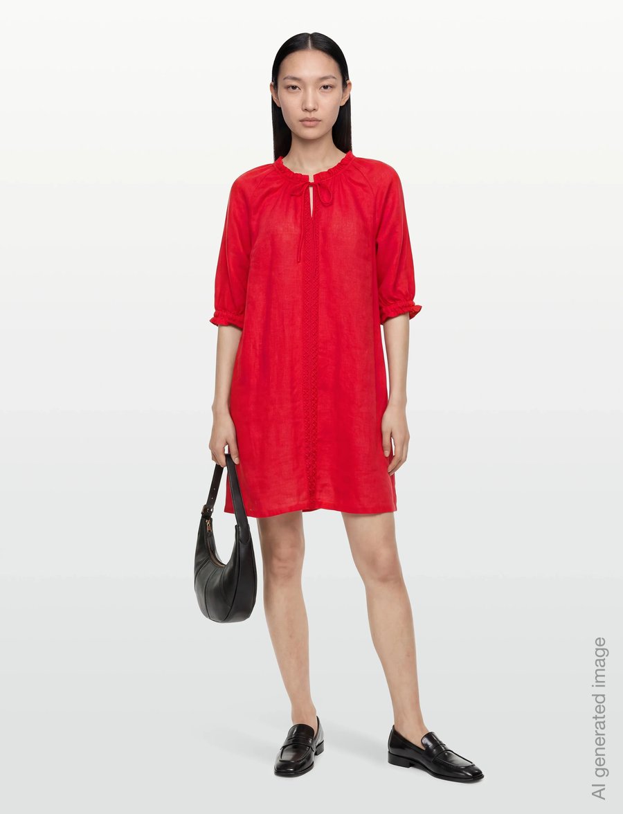 Cream - CRBellis Lace Dress Short - spitzenkleider - high risk red - 0