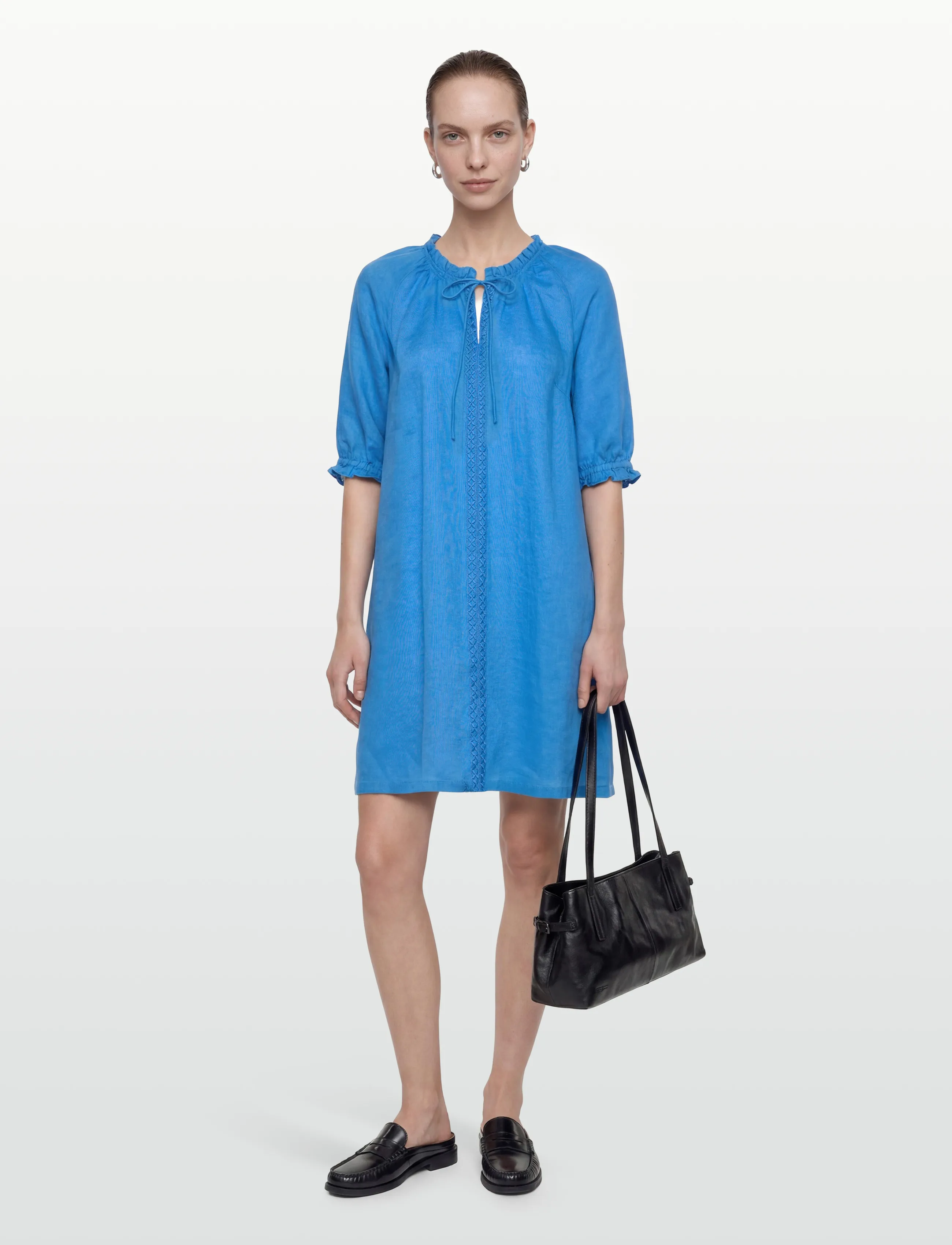 Cream Crbellis Lace Dress Short, XS, Dresses, Blau - Short Dress, Frauen