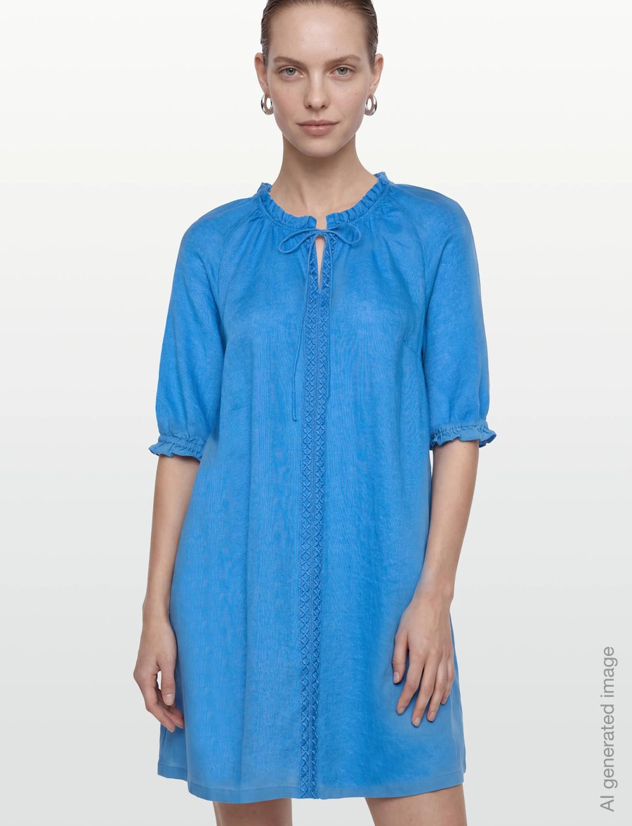 Cream - CRBellis Lace Dress Short - pitsimekot - palace blue - 3