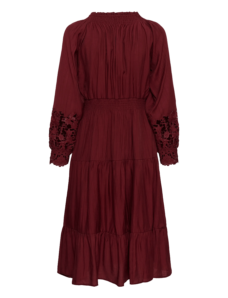 Cream - CRTina Dress - midi dresses - cabernet - 1