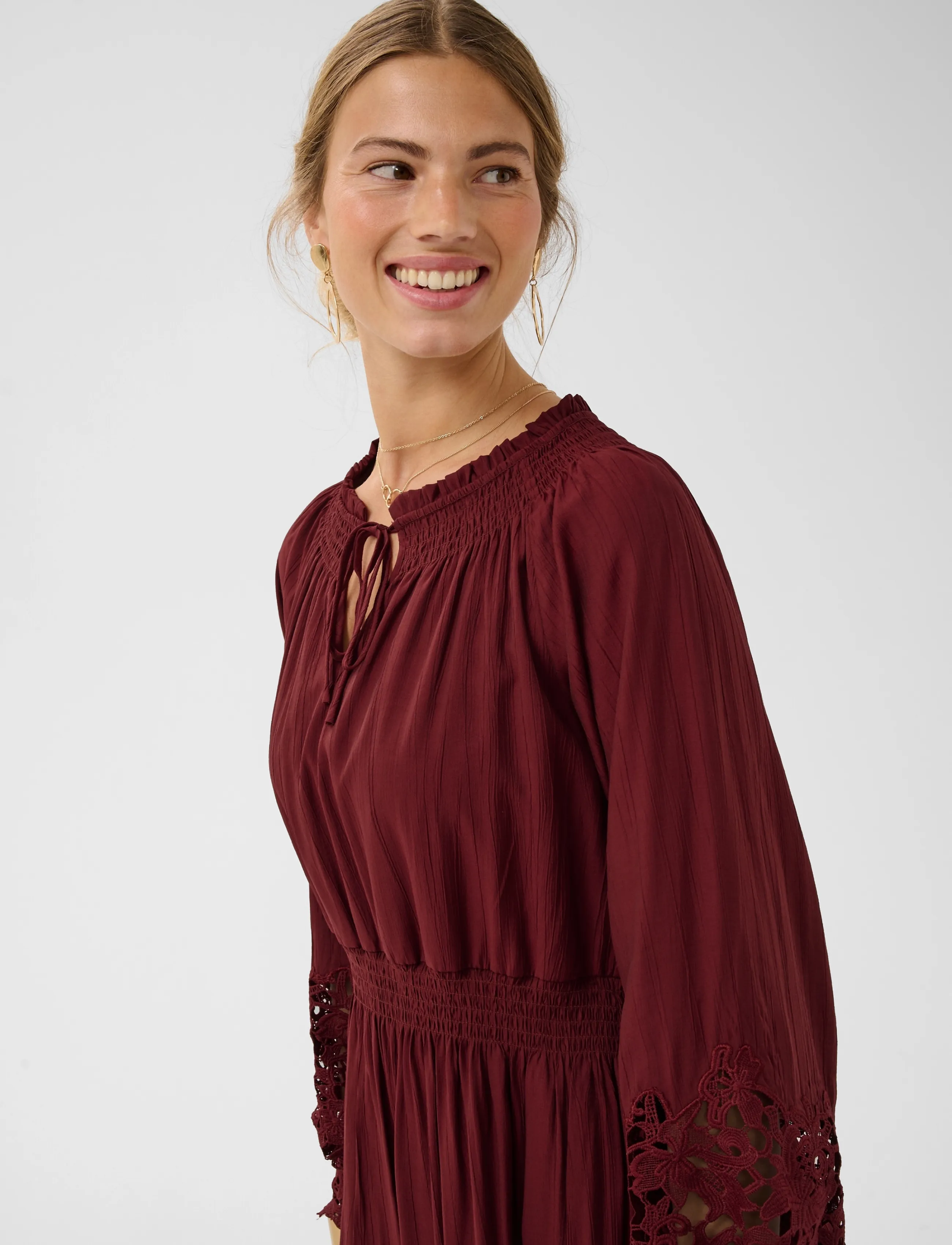 Cream - CRTina Dress - midi dresses - cabernet - 4