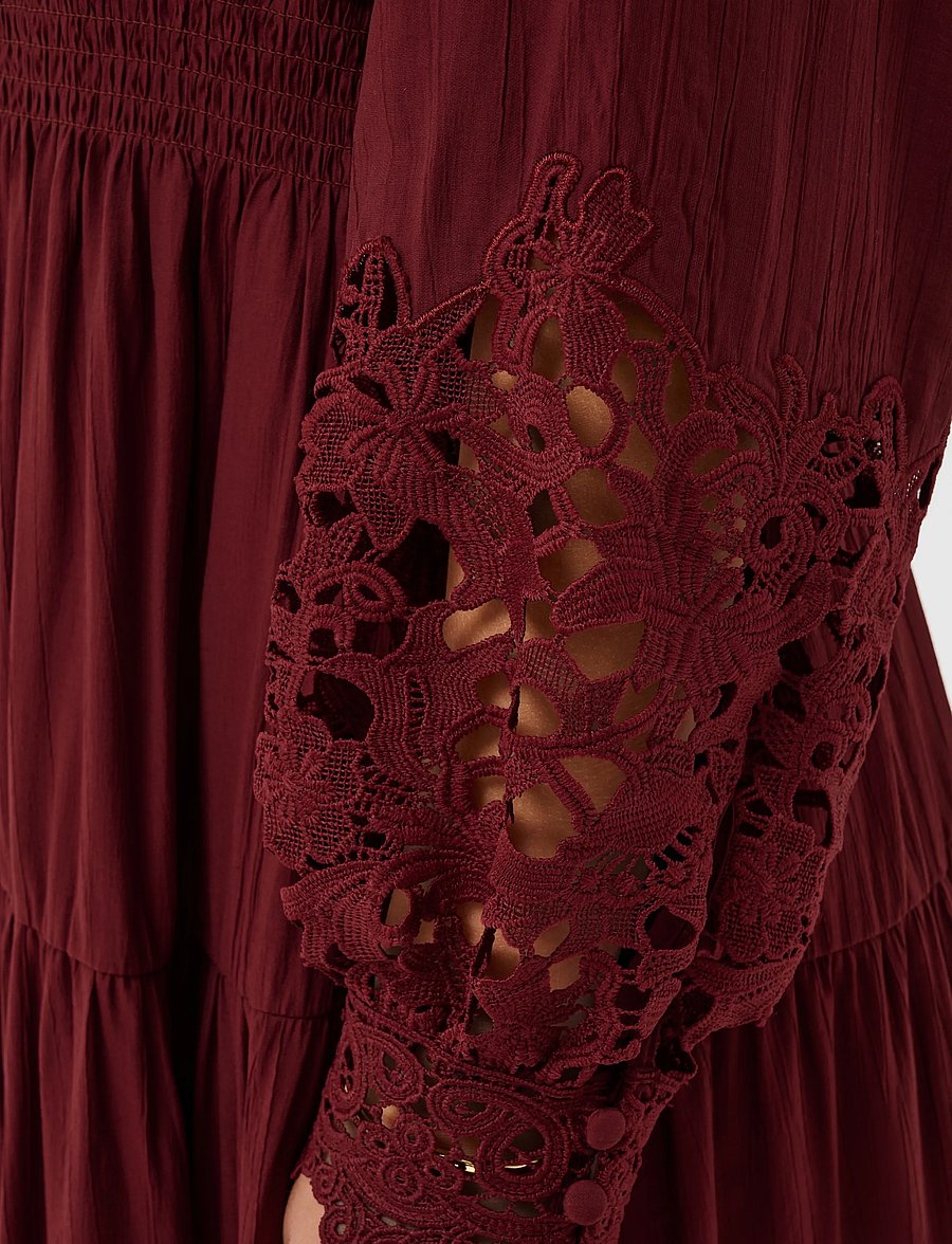 Cream - CRTina Dress - midi dresses - cabernet - 5