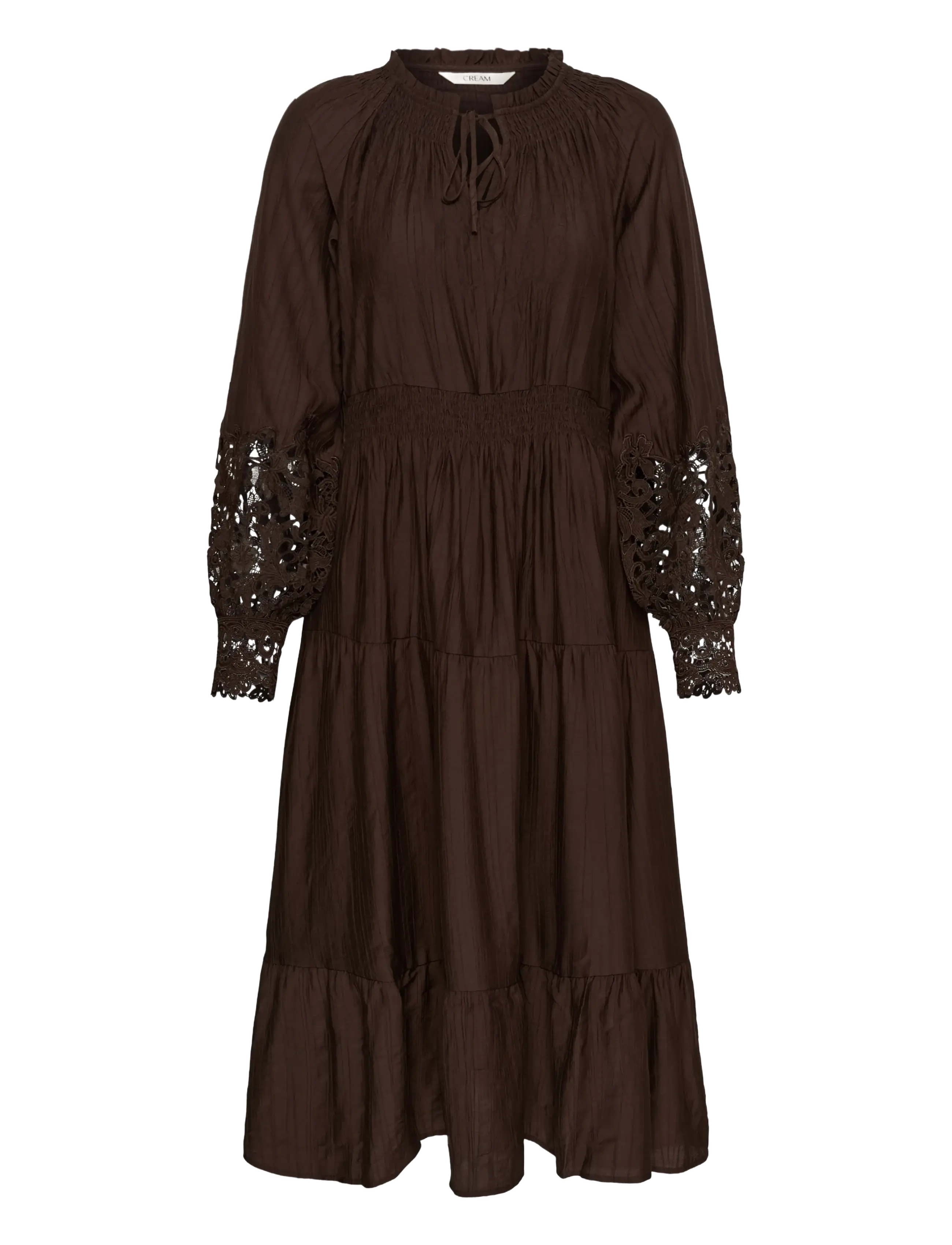 Cream CRTina Dress - Midiklänningar - JAVA / brown
