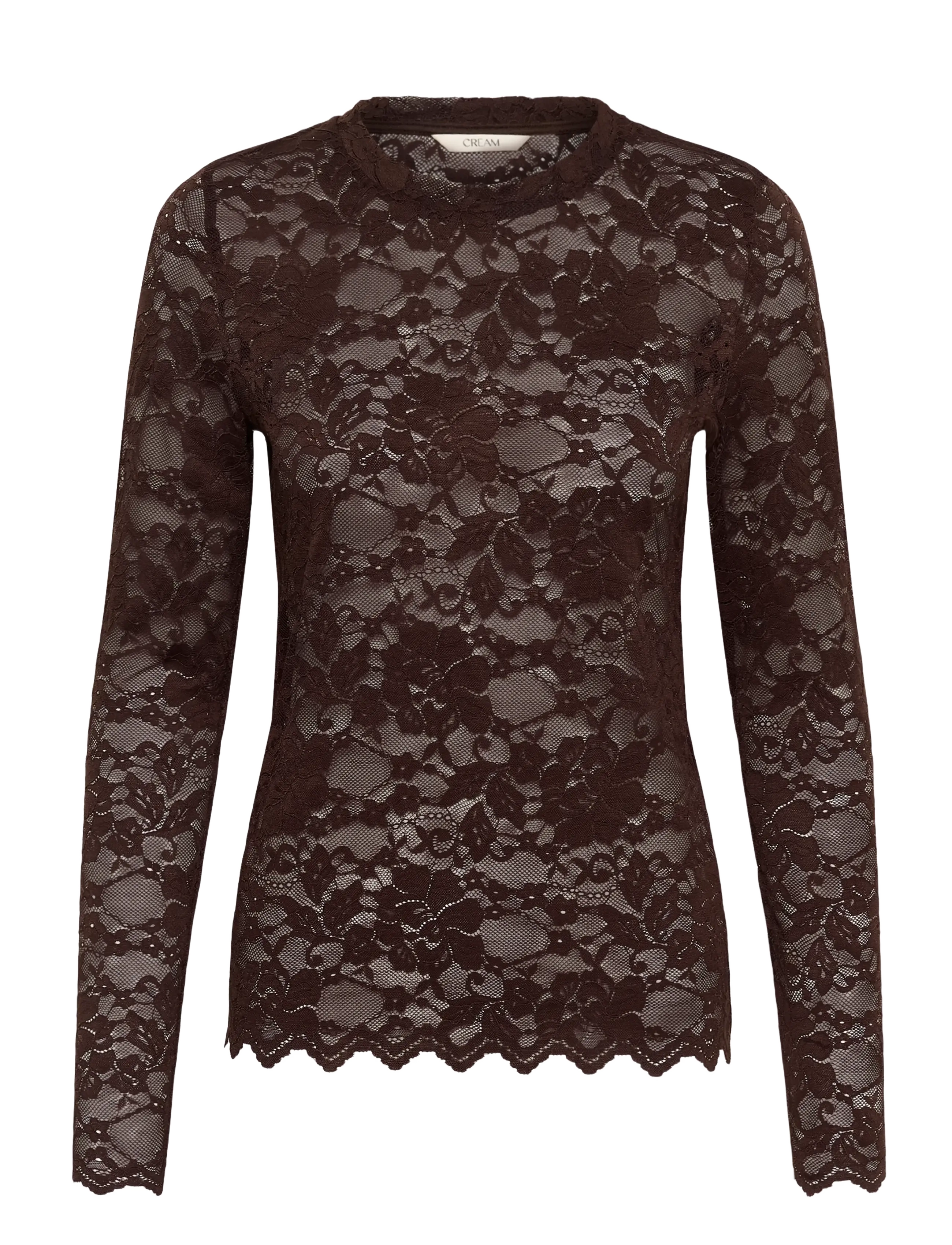 Cream CRPitia Lace Blouse - Cream - JAVA / brown