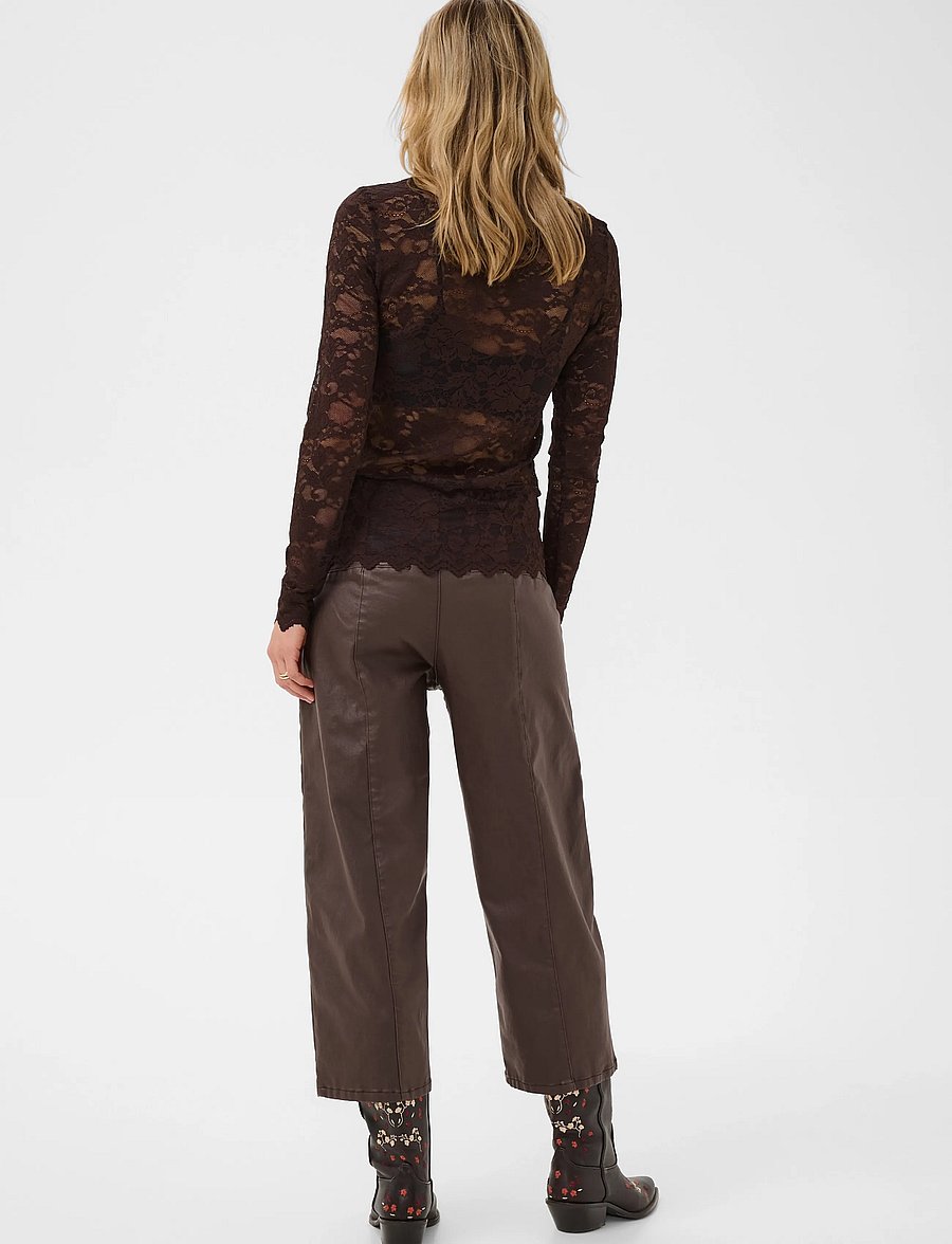 Cream - CRPitia Lace Blouse - langärmelige blusen - java - 4