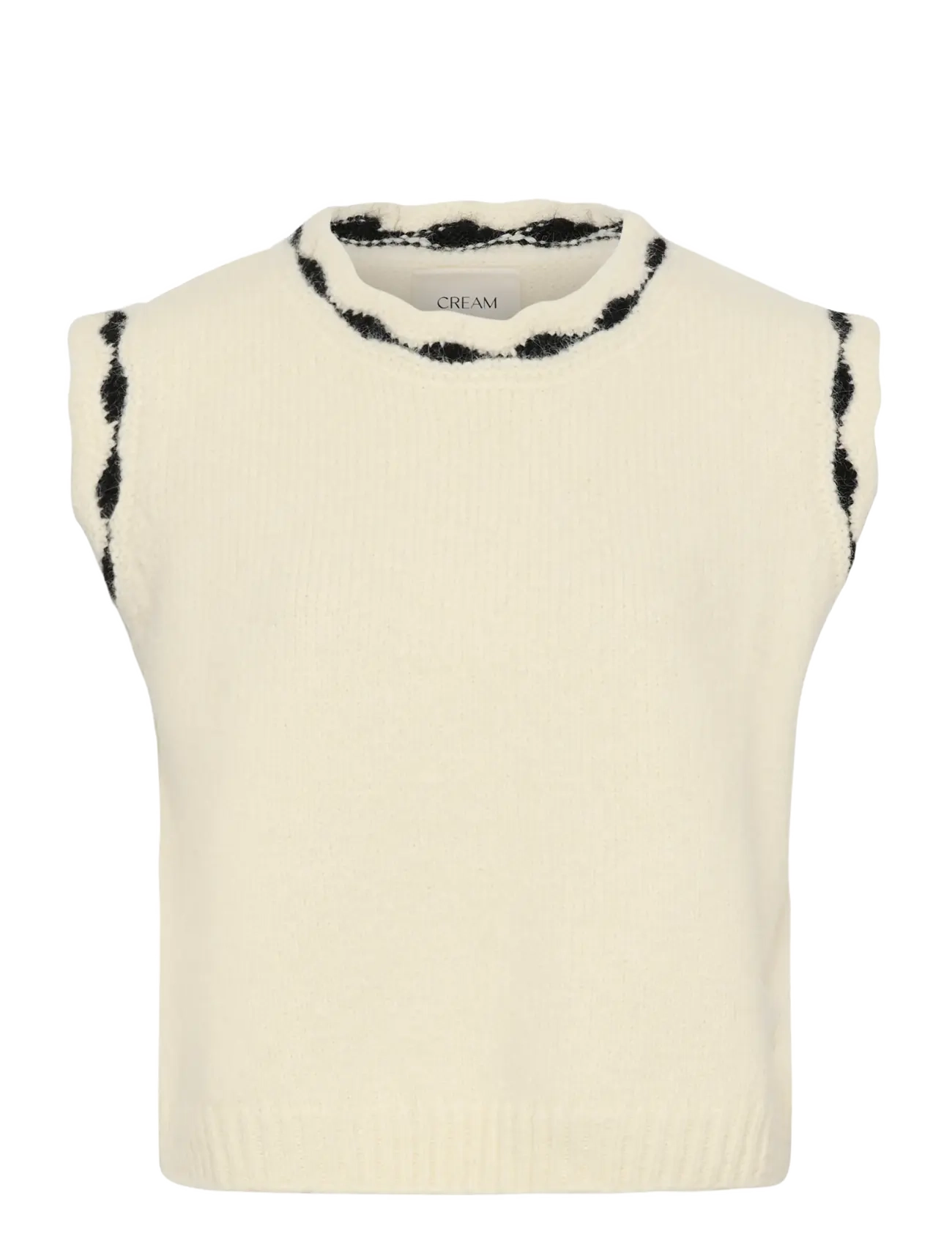 Cream CRRosy Knit Slipover - Mysiga looks - WHISPER WHITE / cream