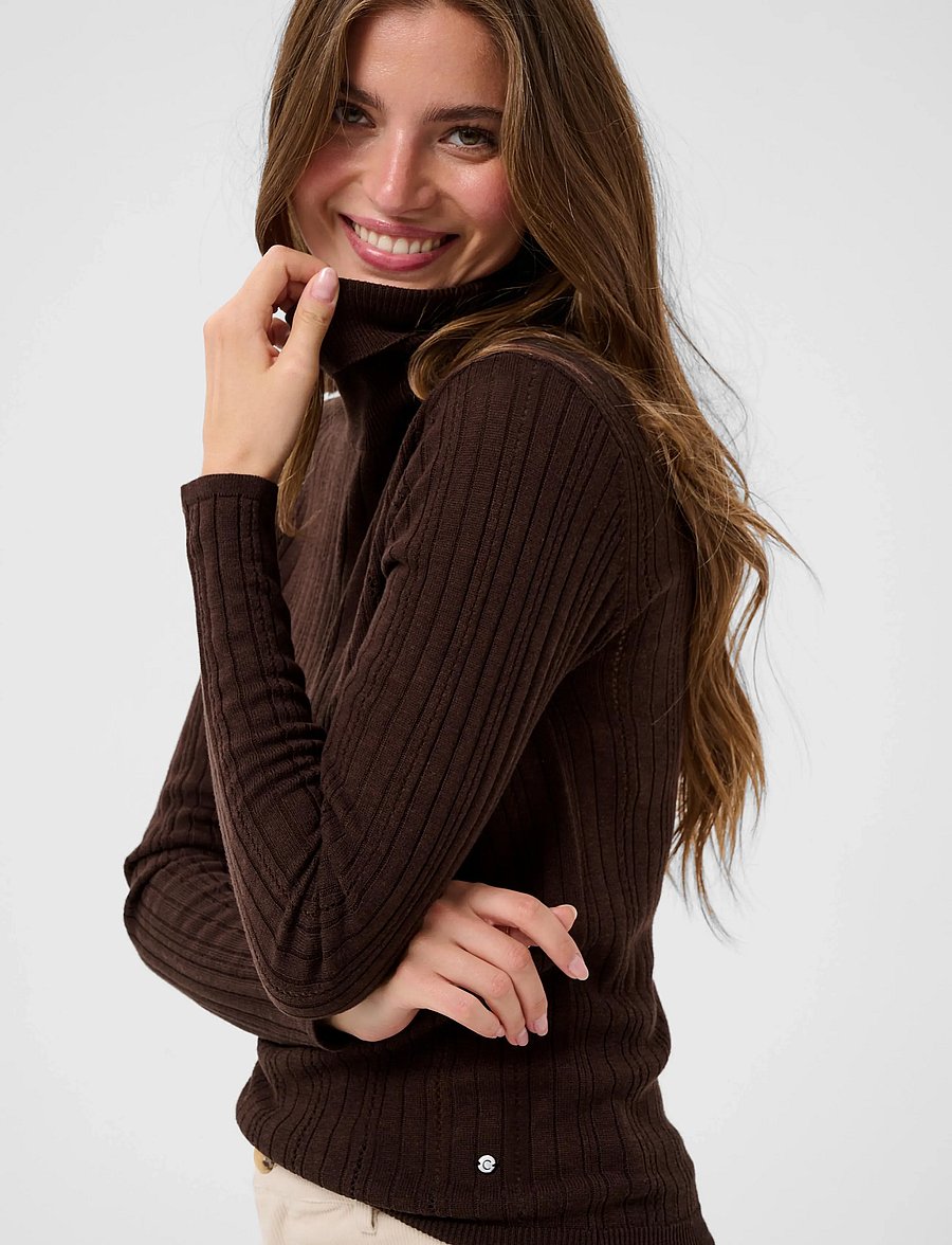 Cream - CRPeloa Knit Rollneck - polotröjor - java - 5