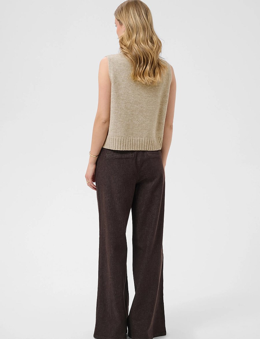 Cream - CRElsie Knit Slipover - strickwesten - light brown lentil melange - 4