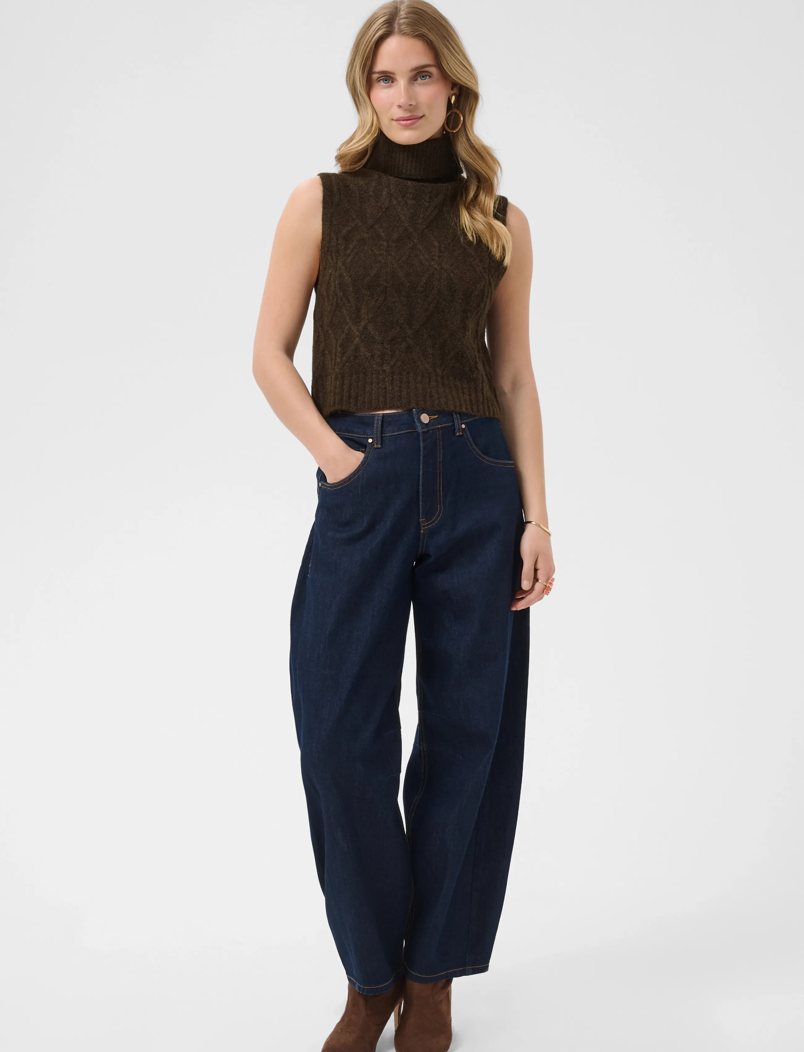 Cream - CRElsie Knit Slipover - java - 3