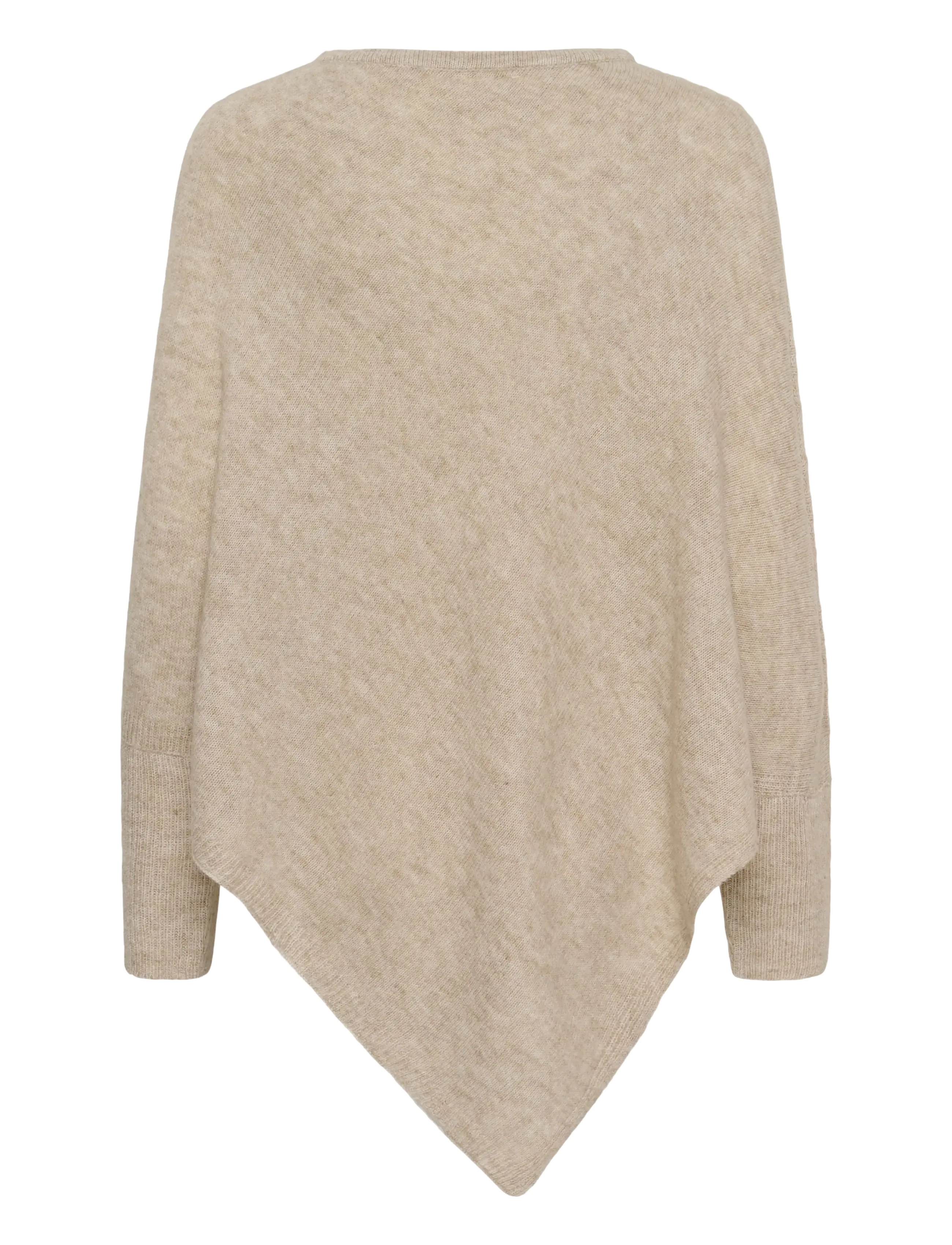 Cream - CRElsie Knit Poncho - ponchos & capes - light brown lentil melange - 1
