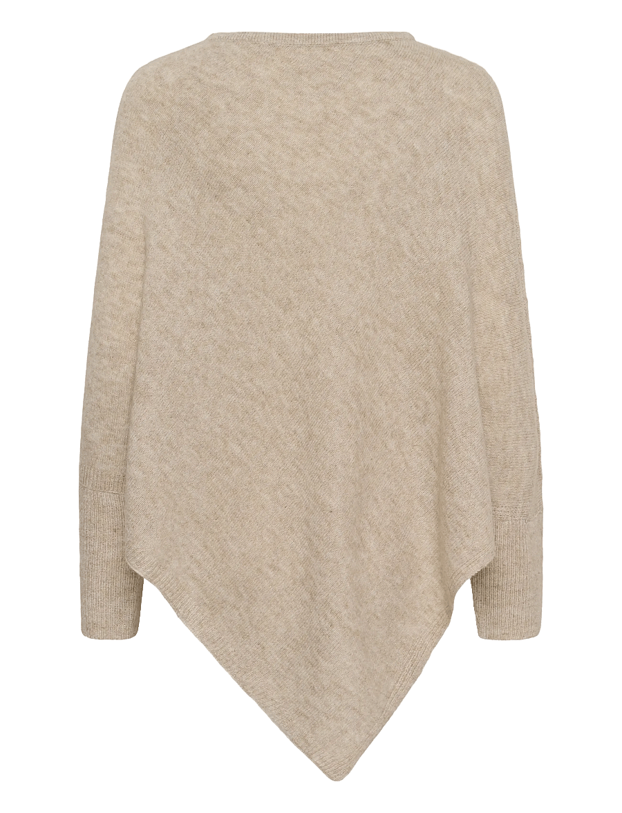 Cream - CRElsie Knit Poncho - pontšod ja keebid - light brown lentil melange - 1