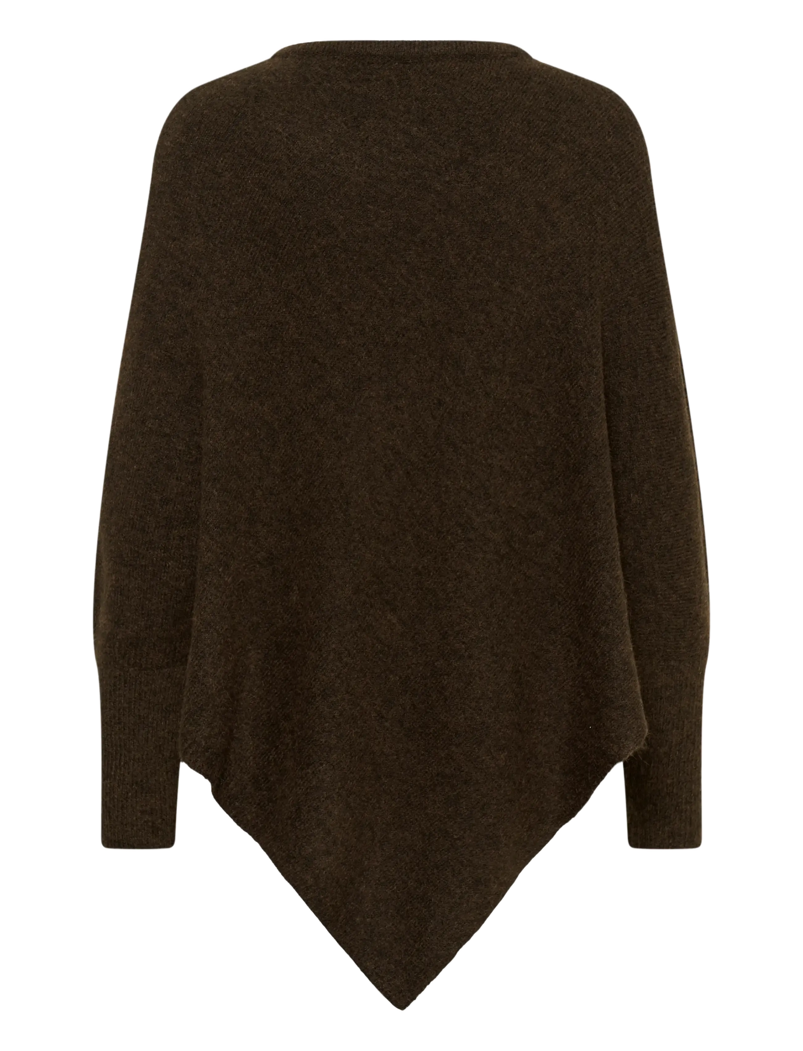 Cream - CRElsie Knit Poncho - java melange - 1