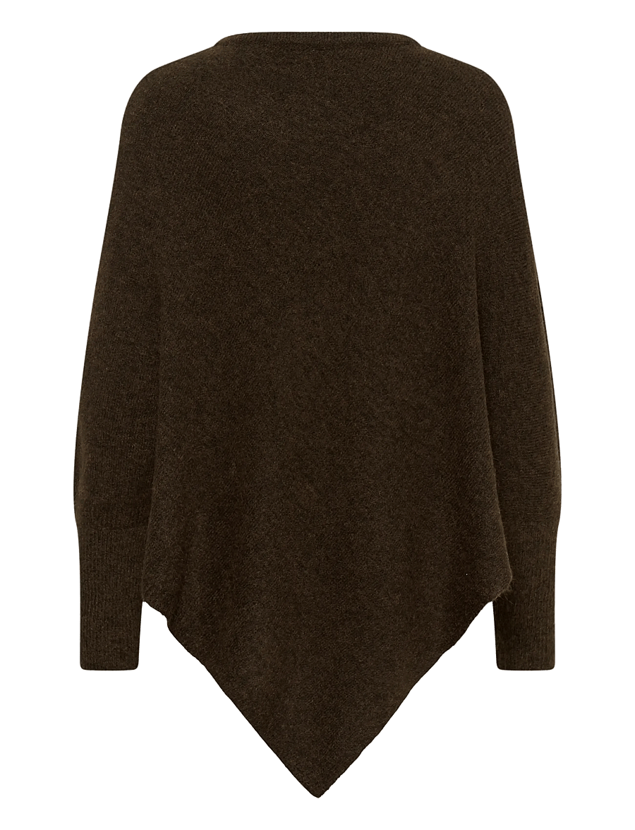 Cream - CRElsie Knit Poncho - ponchoer & kapper - java melange - 1