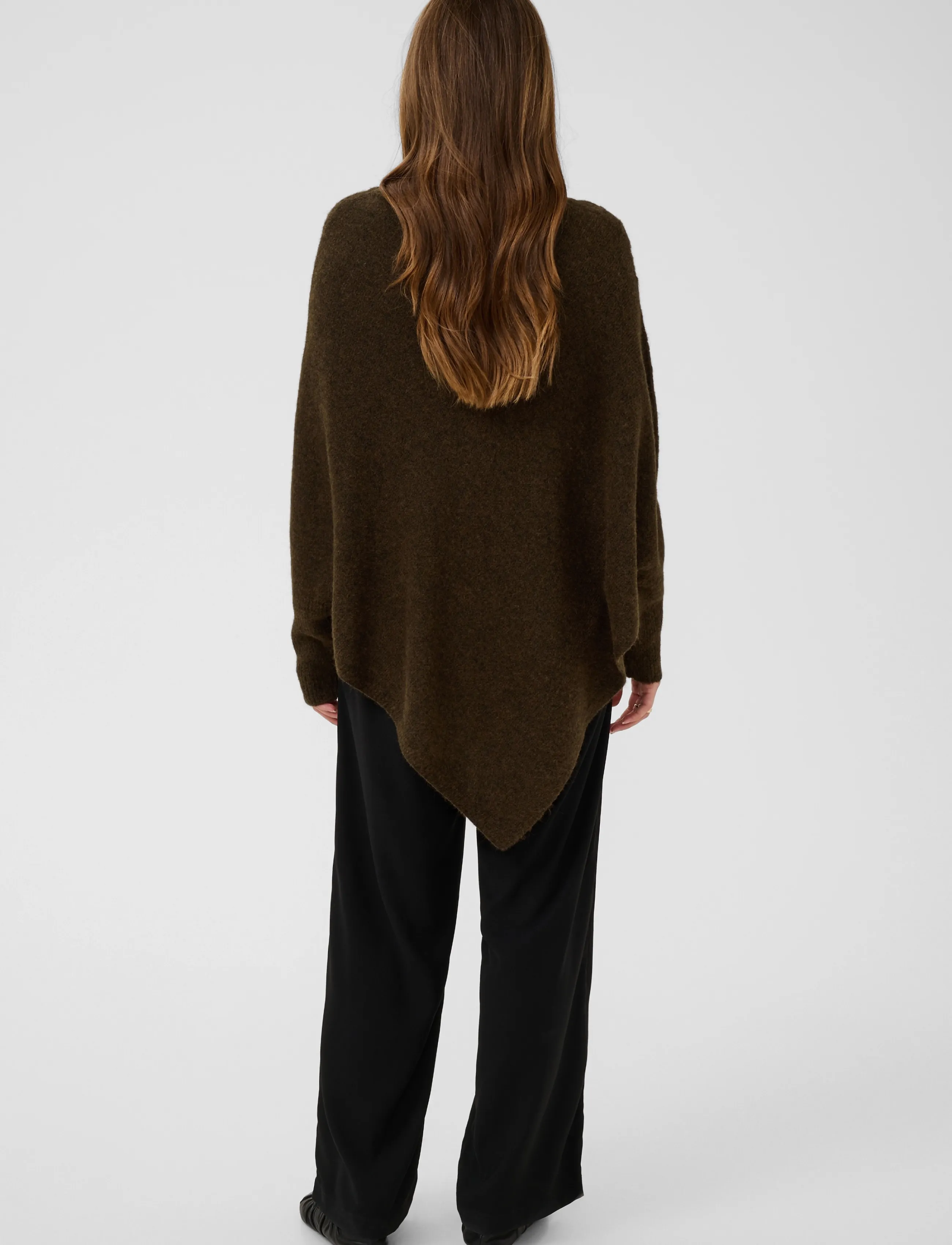Cream - CRElsie Knit Poncho - java melange - 4
