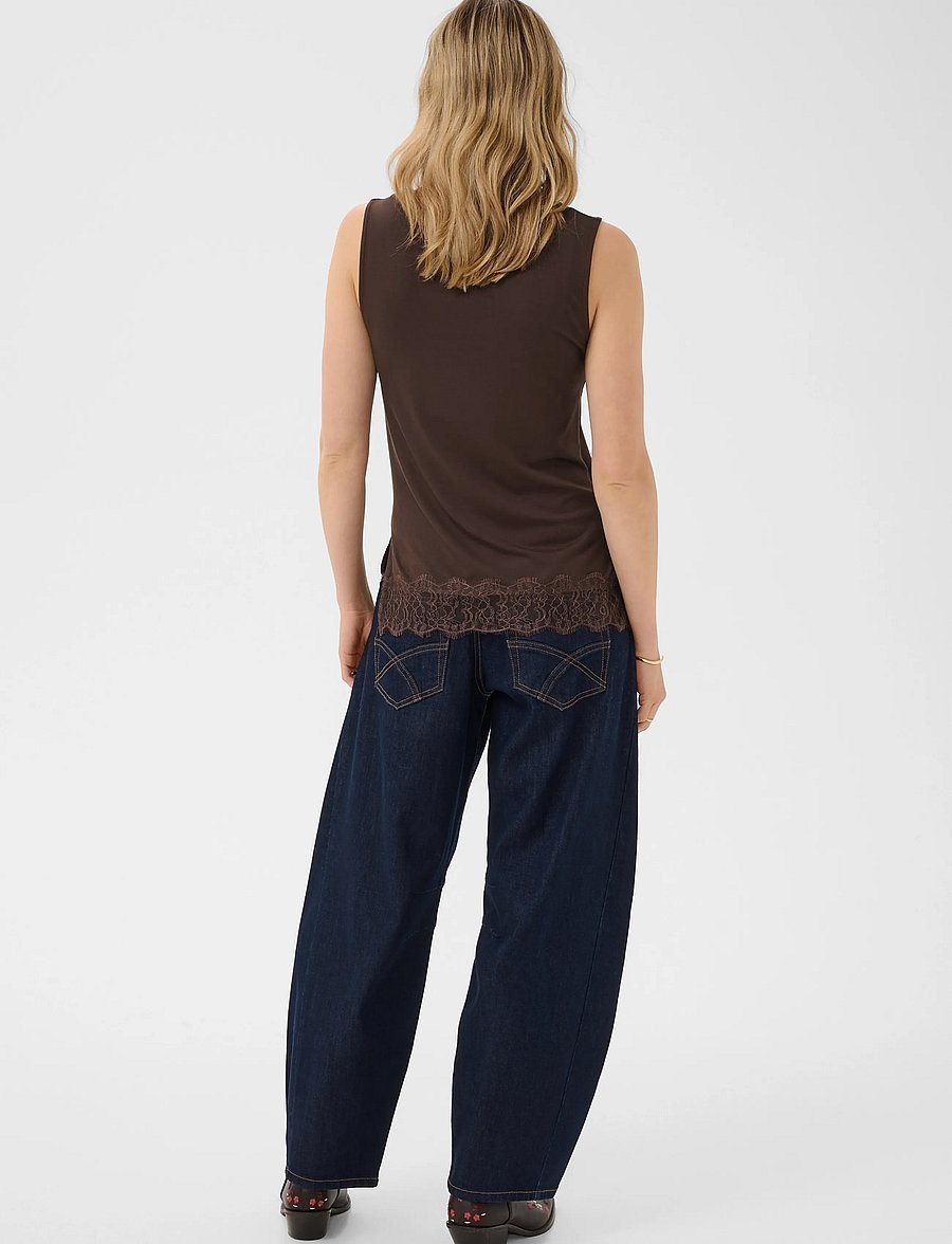 Cream - CRAlvaia Jersey Lace Top - java - 4