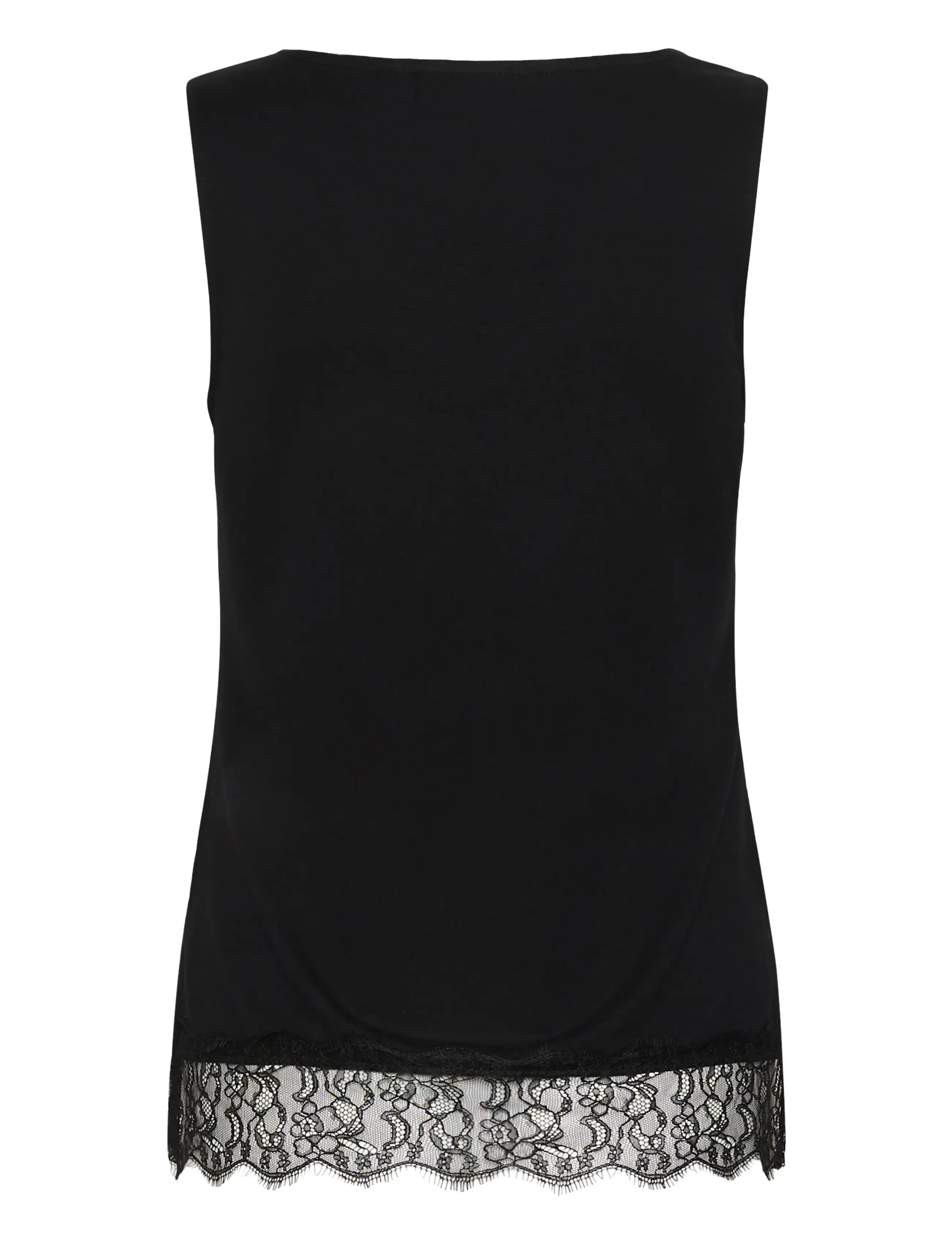 Cream - CRAlvaia Jersey Lace Top - Ärmellose tops - pitch black - 1