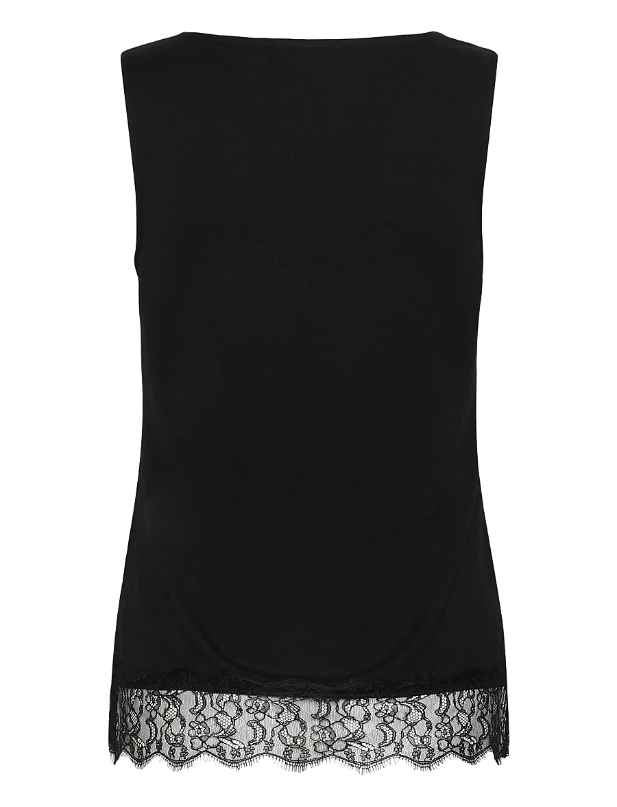 Cream - CRAlvaia Jersey Lace Top - Ärmellose tops - pitch black - 1