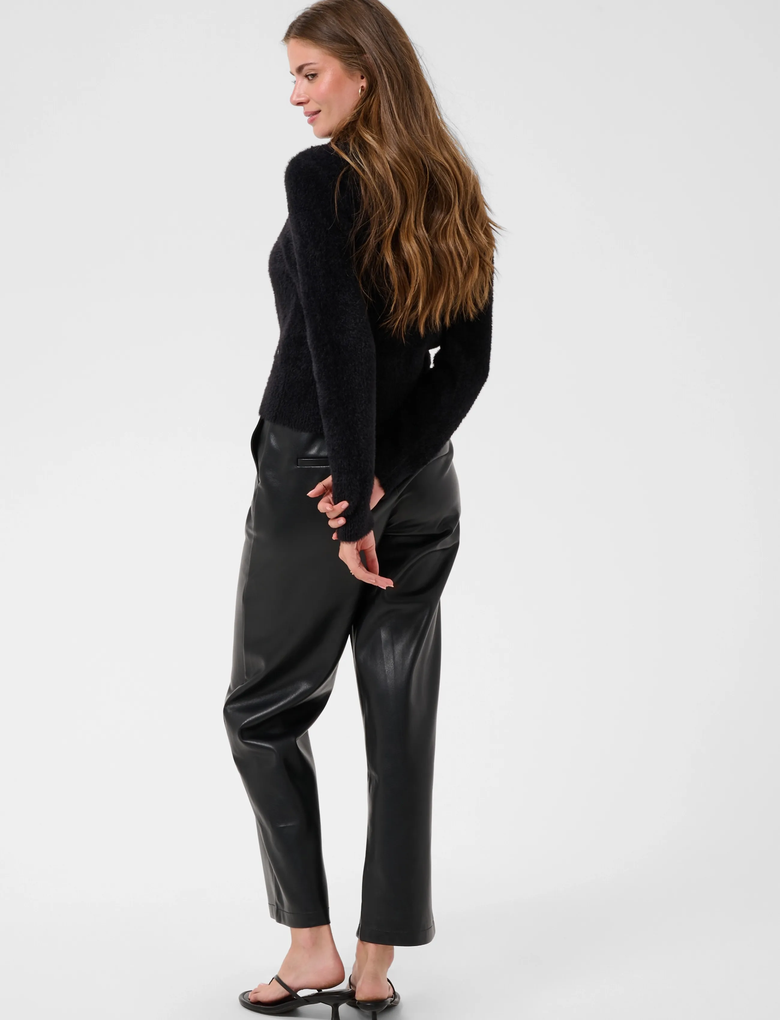 Cream - CRInaya Knit Cardigan - koftor - pitch black - 4