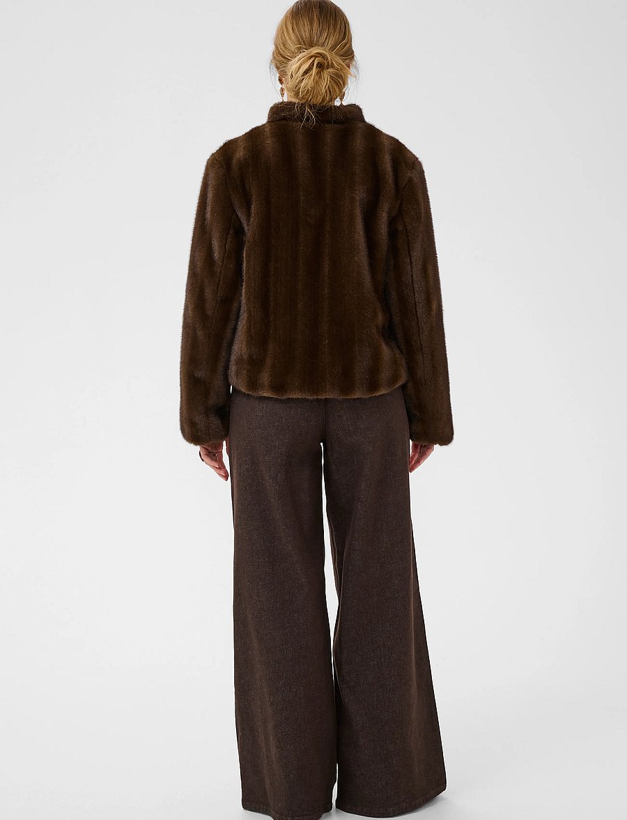 Cream - CRFrania Fur Jacket - faux fur - brown fur - 4