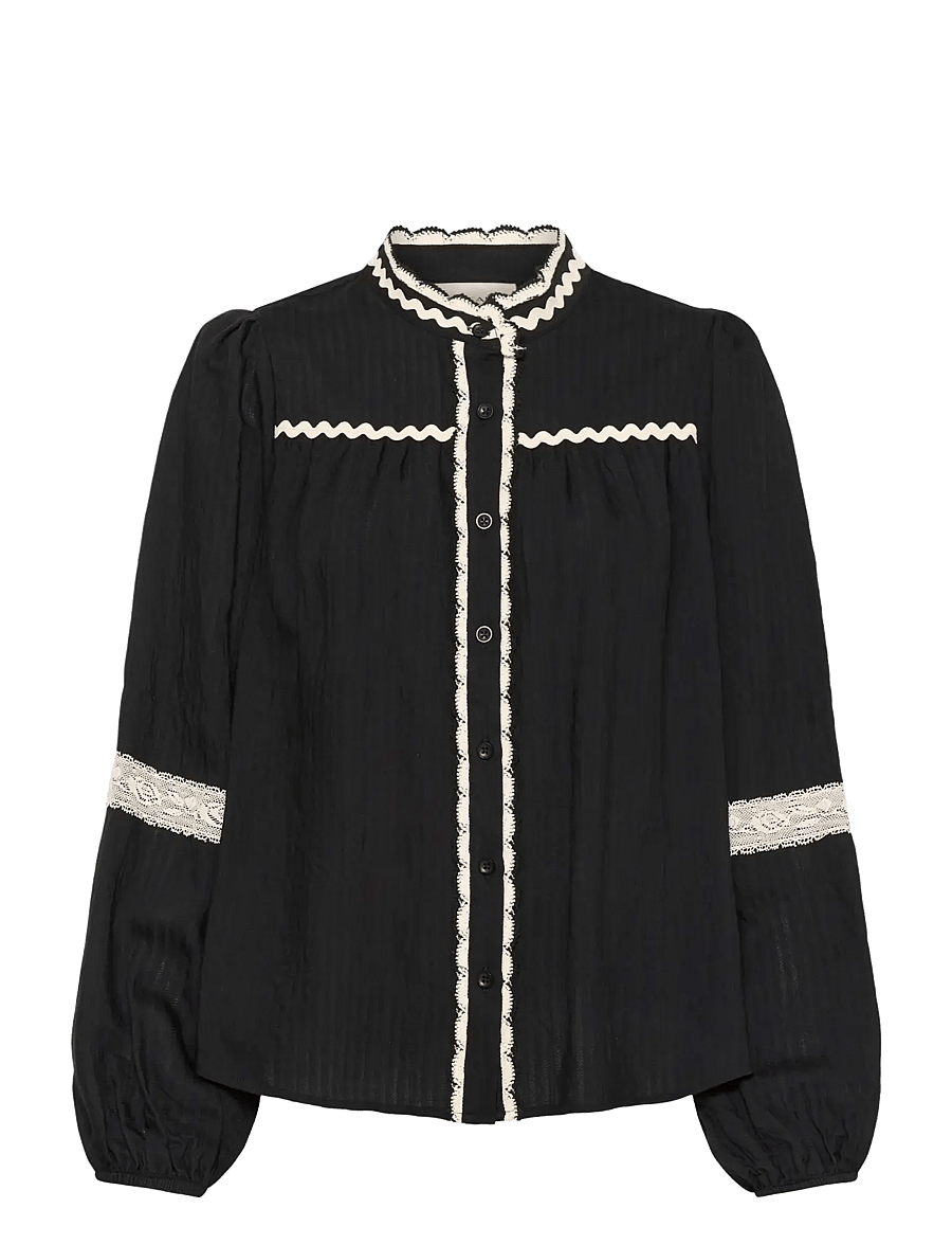 Cream - CRLunea Blouse - langærmede bluser - pitch black - 0